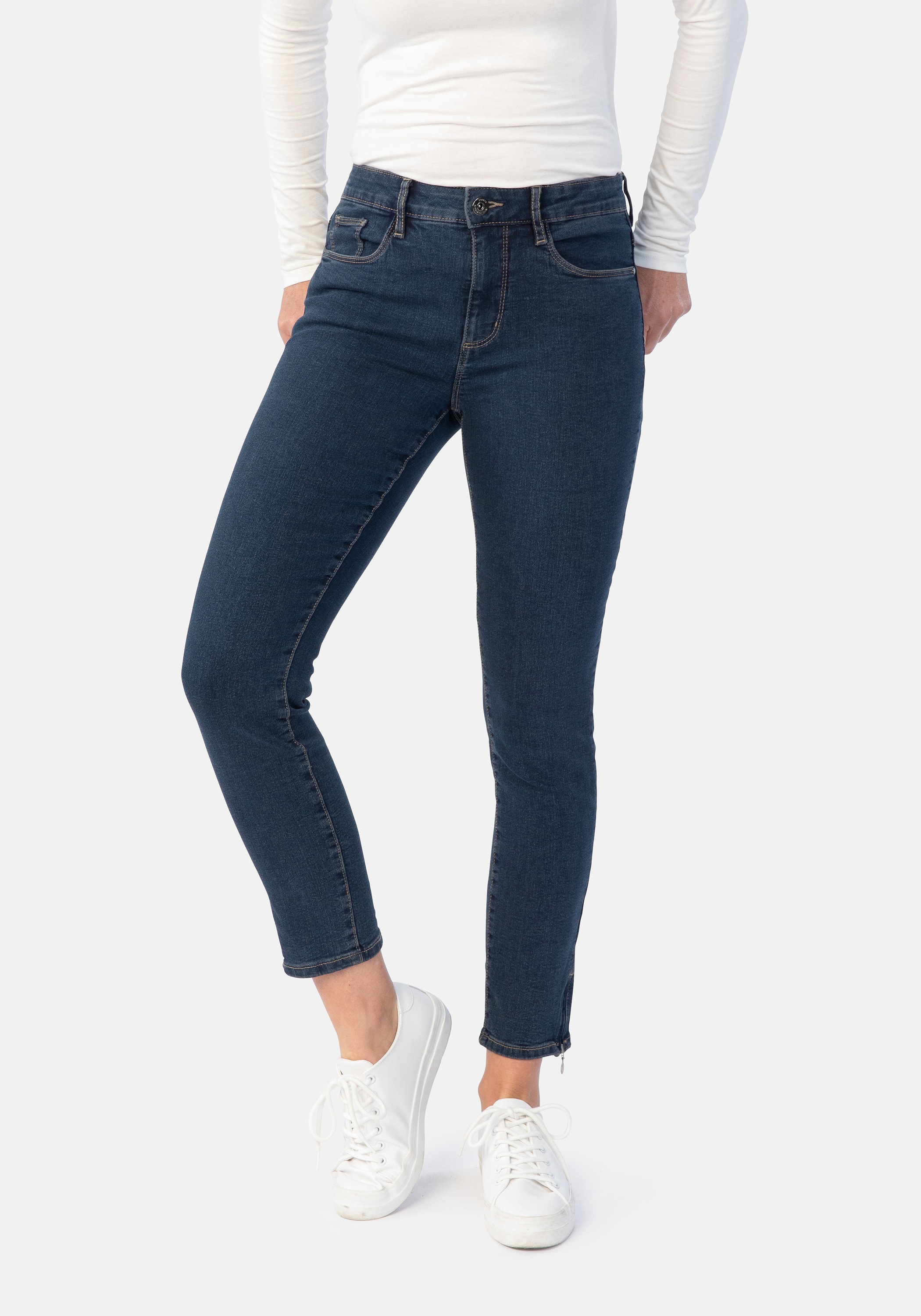 STOOKER WOMEN 5-Pocket-Jeans "Florenz Denim Slim Fit Jeans" Slim Fit Casual Clean Wash Denim Jeans für Damen