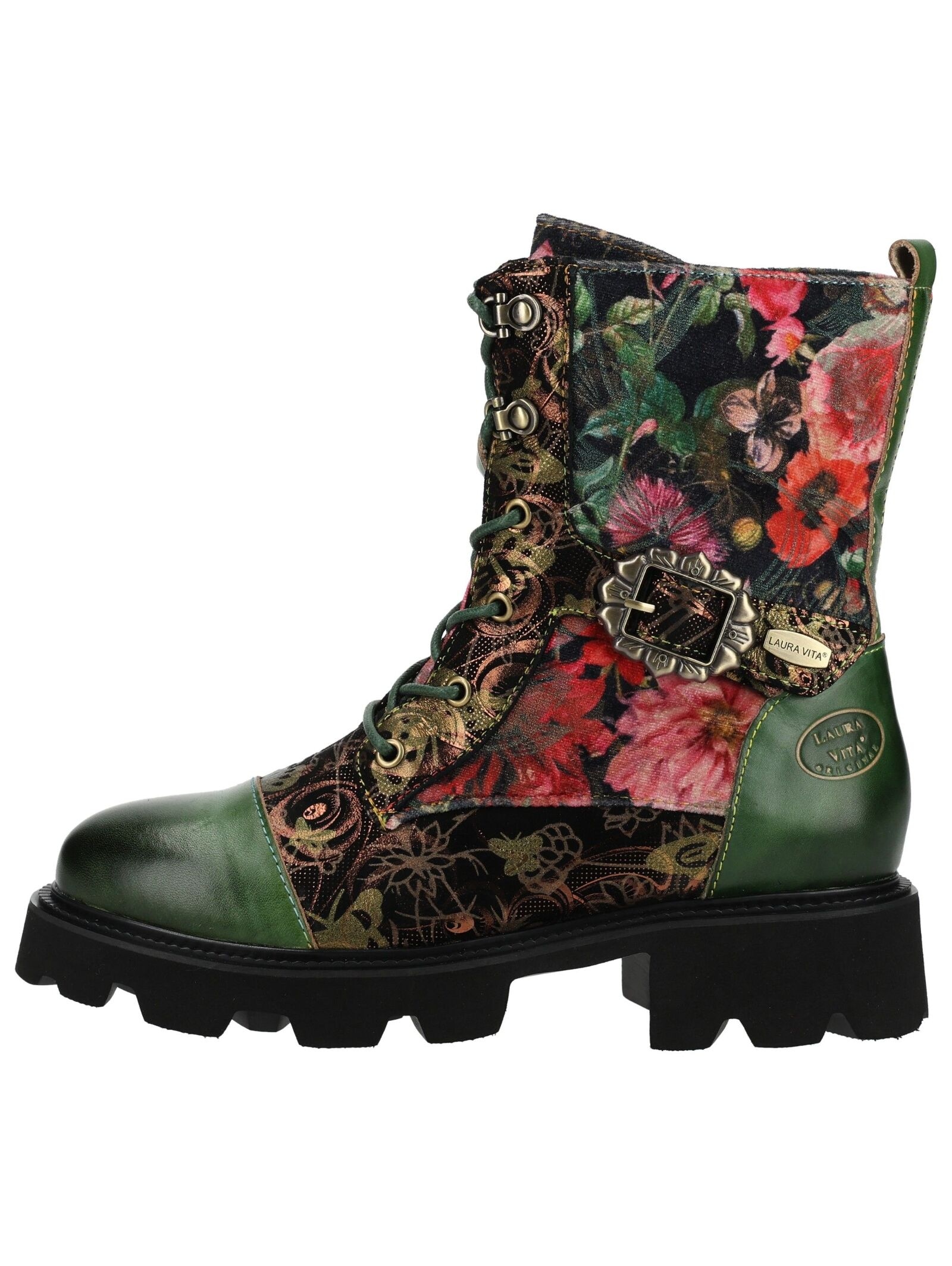 LAURA VITA Schnürstiefelette »LAURA VITA Stiefelette Lederimitat/Textil«