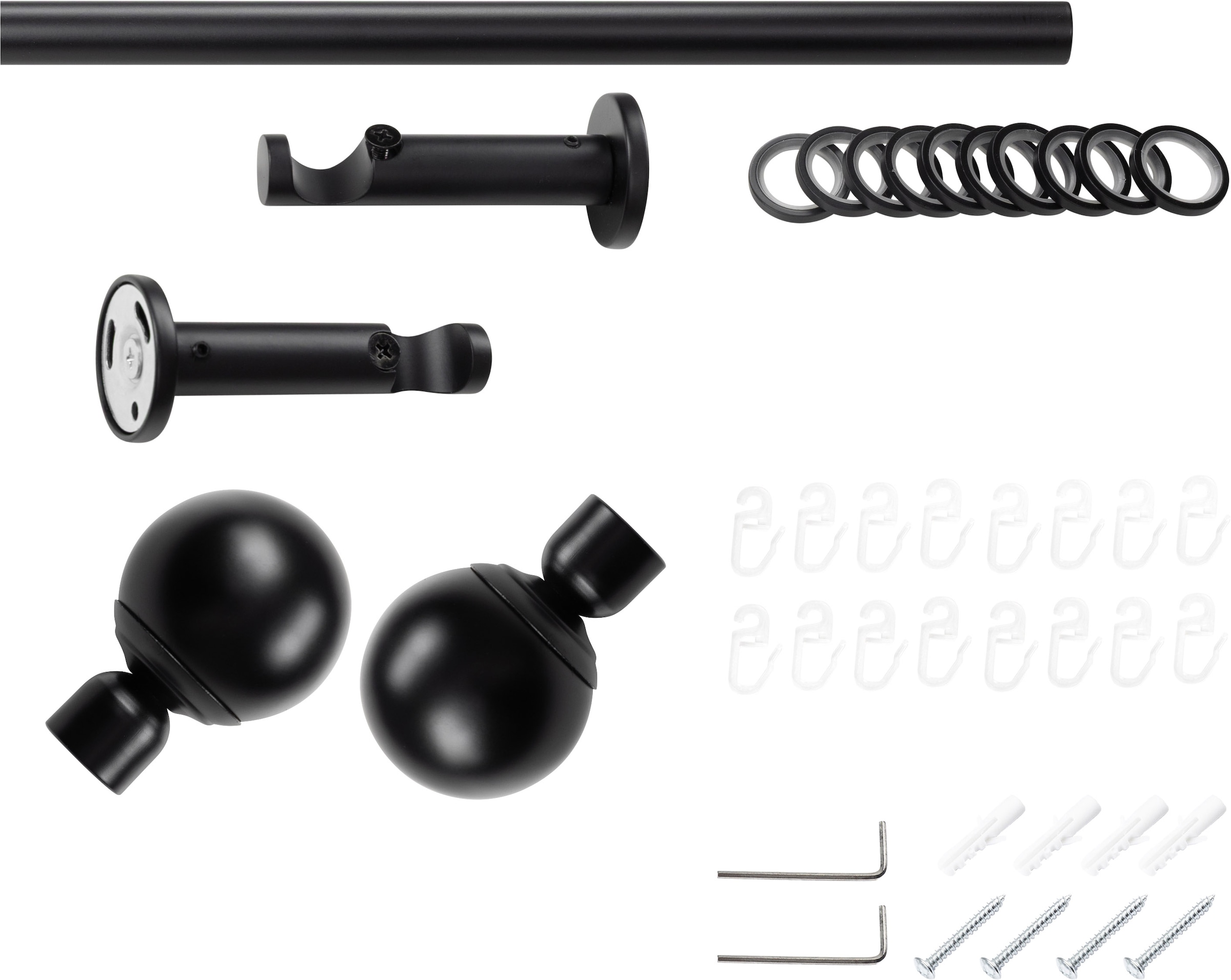 SN DECO GROUP Gardinenstange Ø 19 mm 1 läufig-läufig Fixmaß;kürzbar