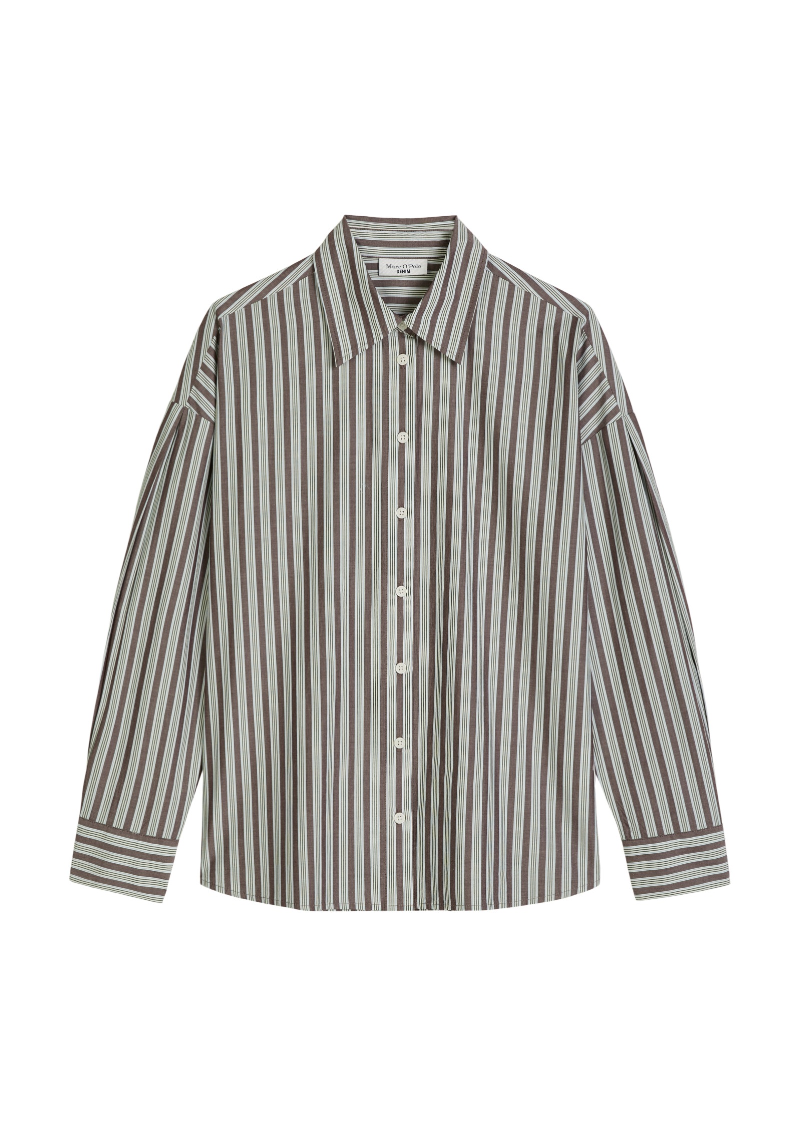 Marc O'Polo DENIM Langarmbluse »aus gestreifter Papertouch-Popeline«