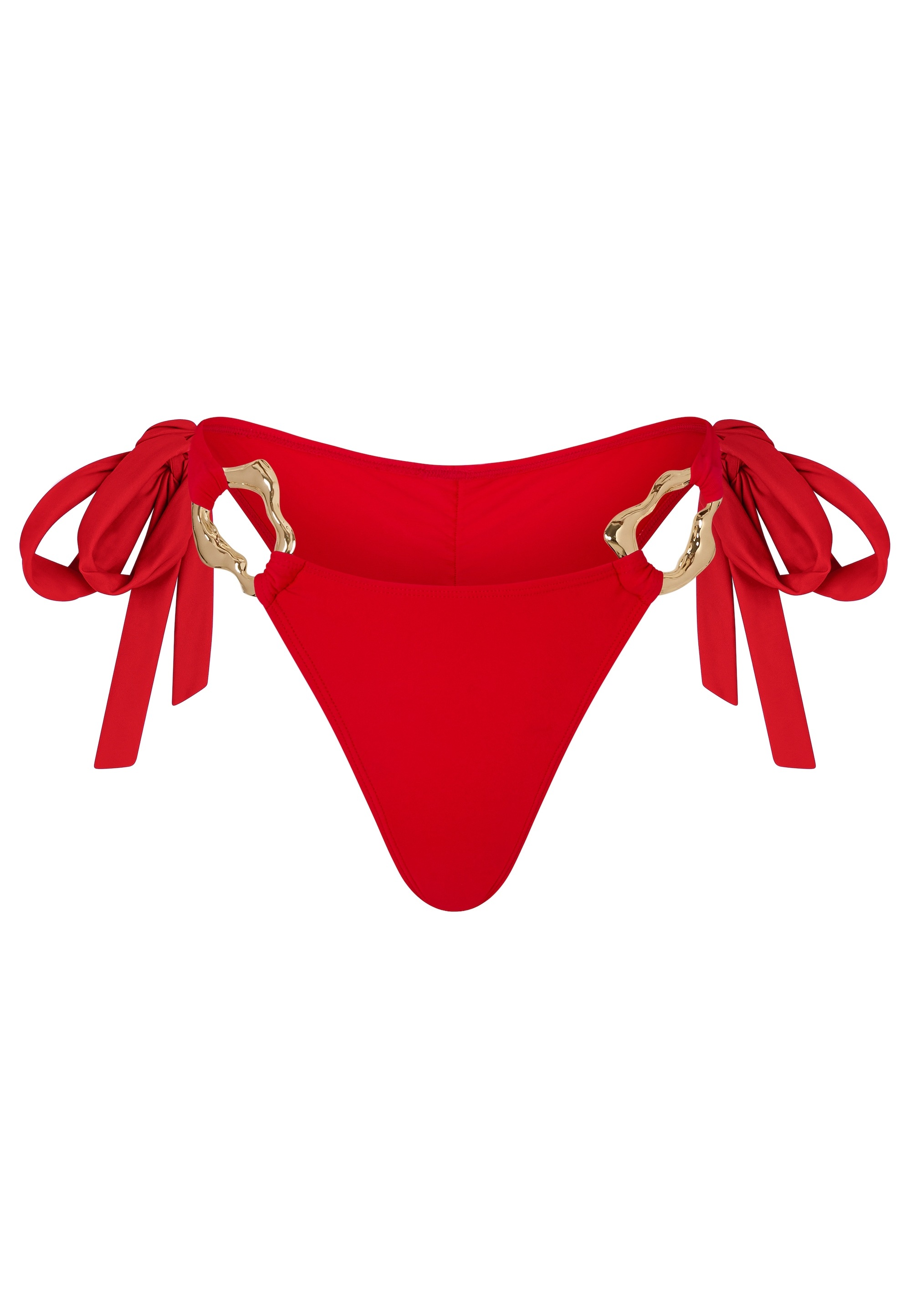 Moda Minx Bikini-Hose »Irregular Hoop Tie Side Brazilian Bikini Bottom«, (1 St.), mit tollen seitlichen Schmuckelementen