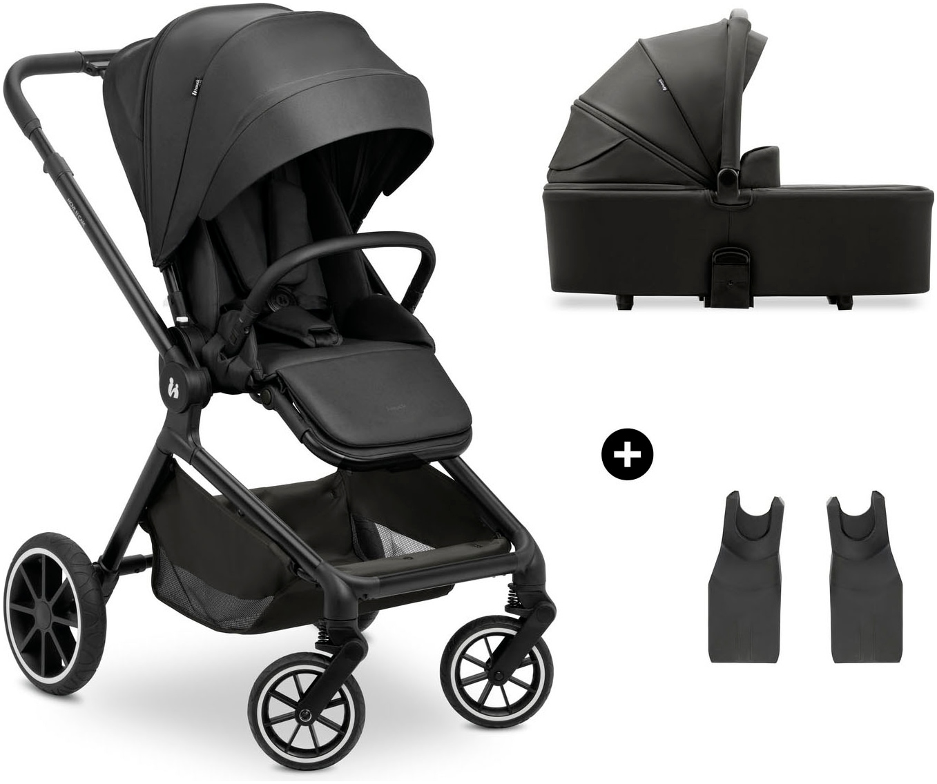 HAUCK Kinder Kombi-Kinderwagen "Move N Care Set", schwarz, Aluminium, Kunststoff, Polyester, Polyurethan, Kinderwagen, belastbar bis 22 kg