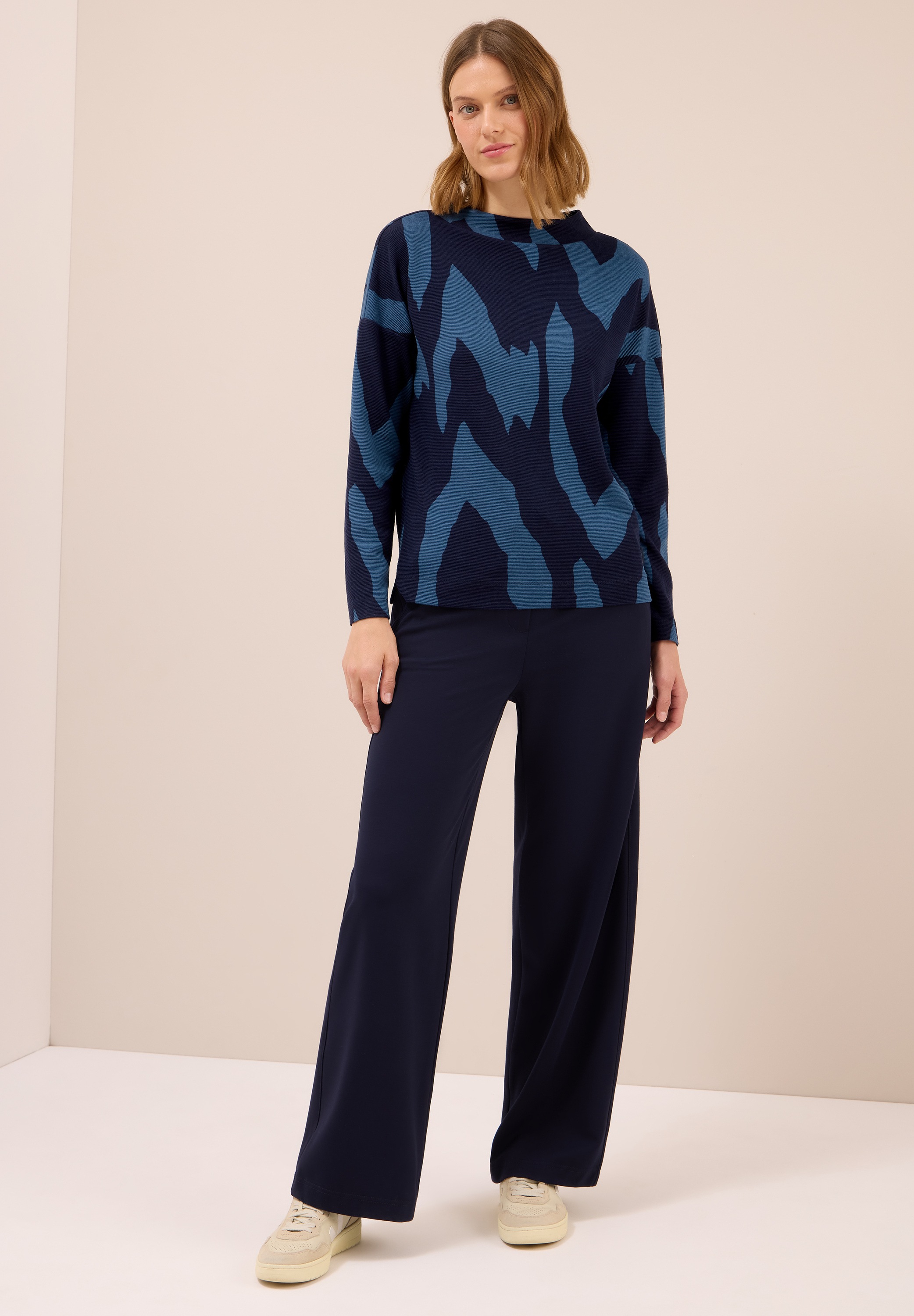 Thumbnail - Cecil Langarmshirt mit grafischem Muster