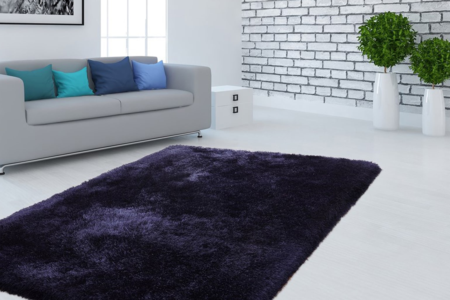 calo-deluxe Hochflor-Teppich »Giora 200«, rechteckig, 80 mm Höhe, getuftet, besonders weich durch Microfaser, Wohnzimmer, Schlafzimmer