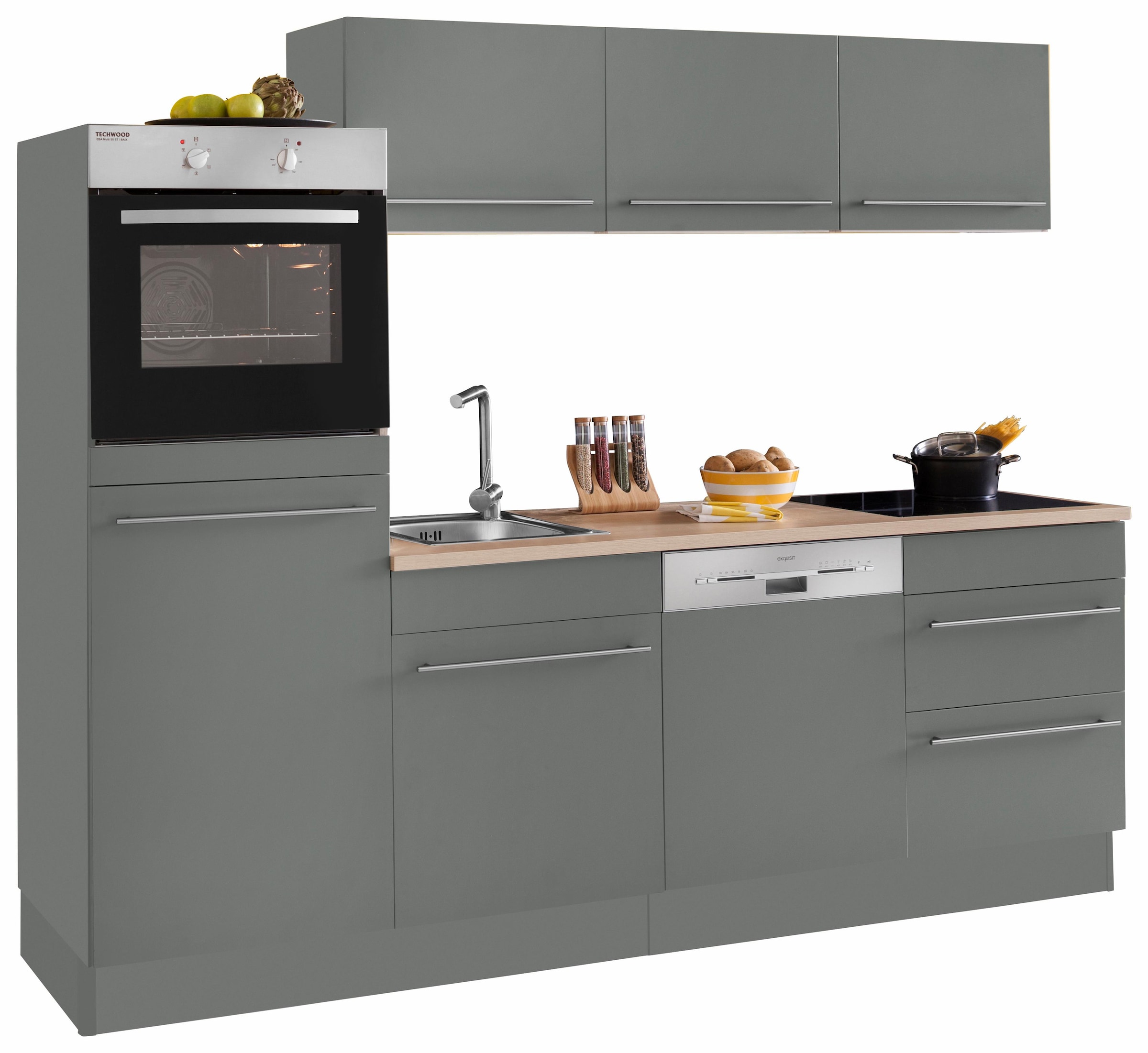 OPTIFIT Küche »Bern«, Breite 240 cm, ohne E-Geräte, Stärke der Arbeitsplatte wählbar