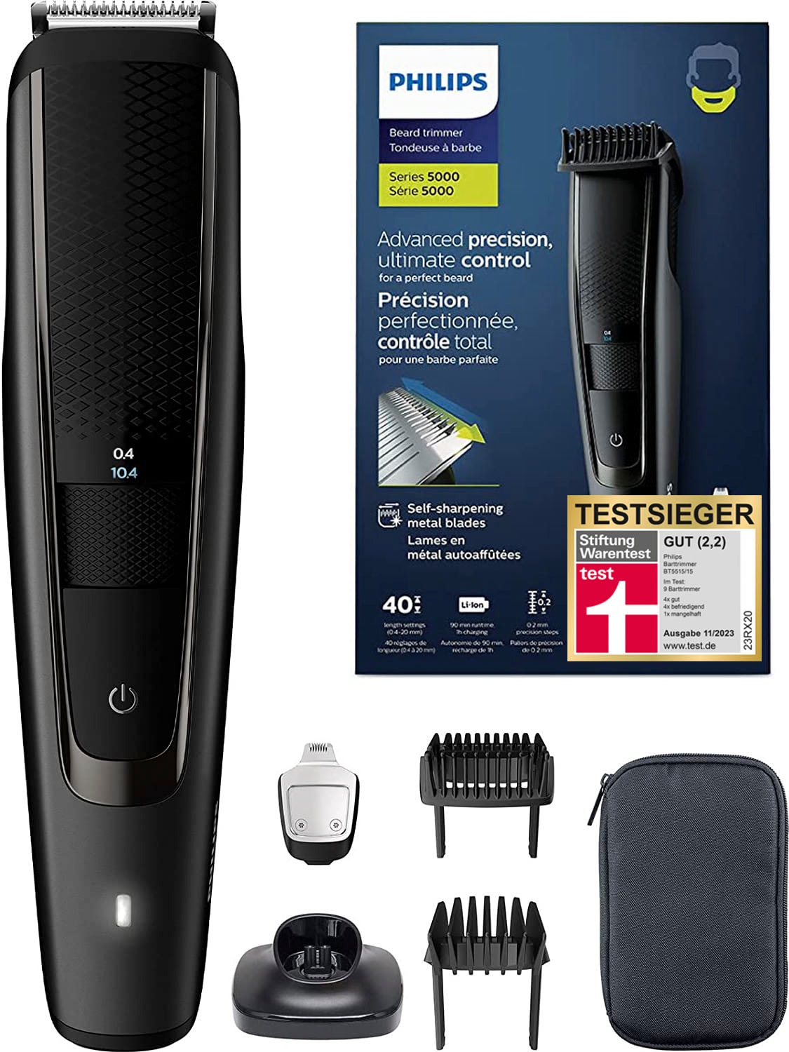 präzises gleichmäßiges und Philips online Bartschneider | bestellen »BT5515/15«, Aufsätze, Trimmen 3 BAUR