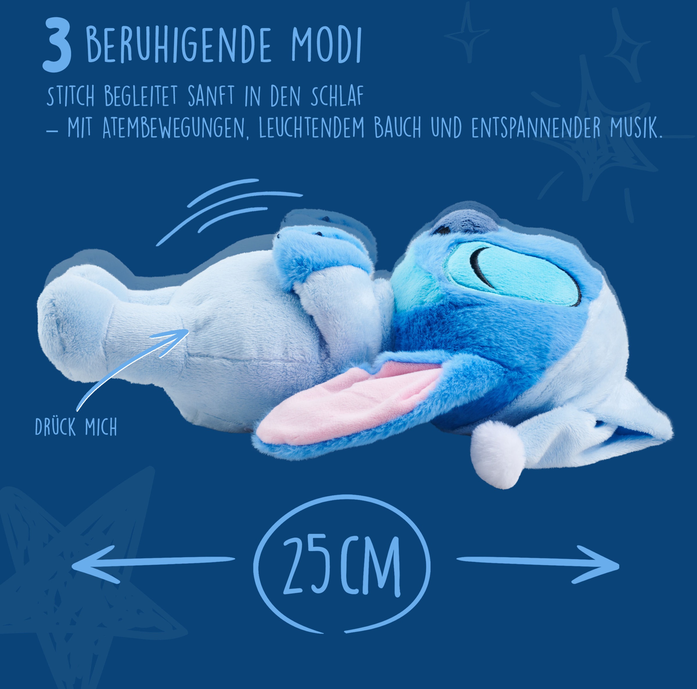 SIMBA Plüschfigur »Disney Schlafender Stitch, 31 cm«