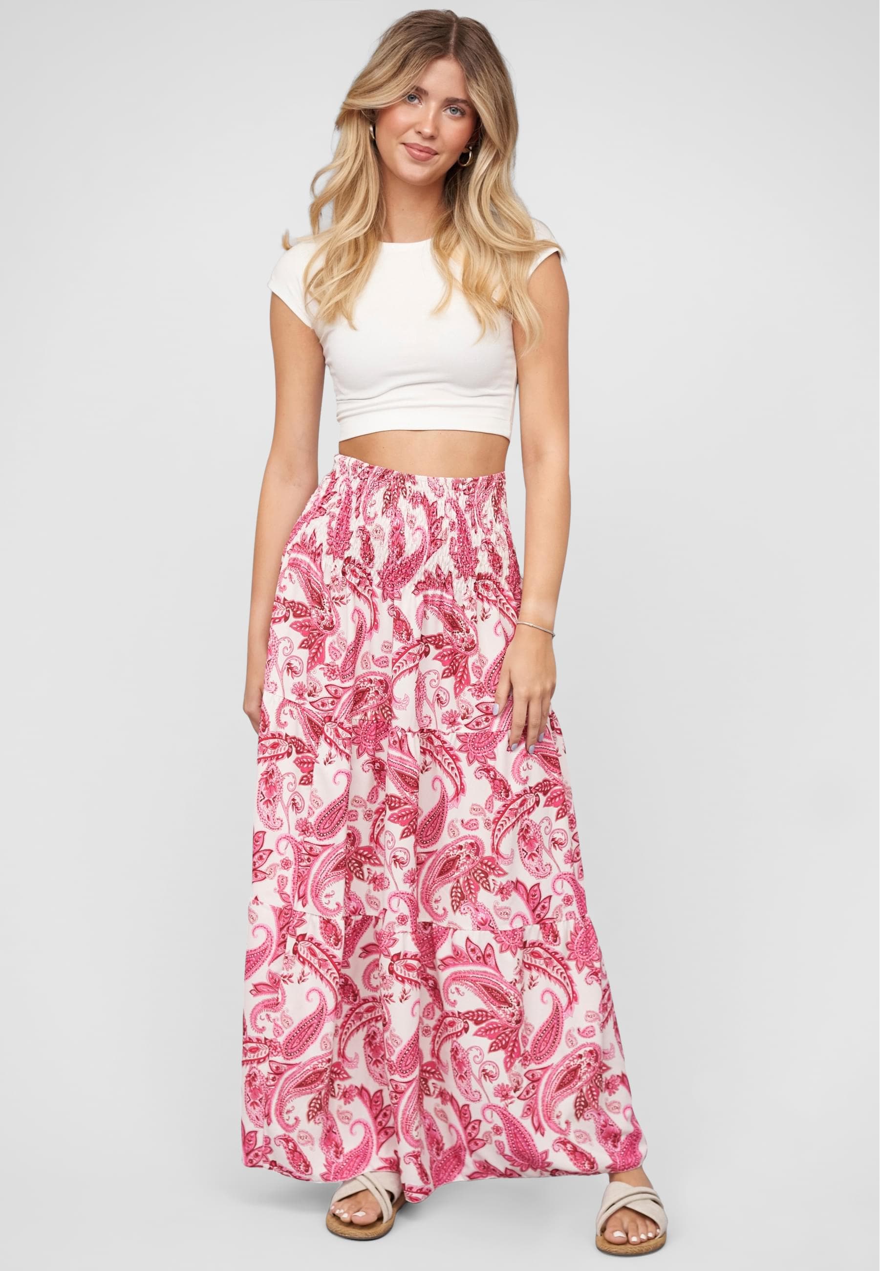CLOUD 5IVE Sommerrock »CLOUD 5IVE Maxi Skirt with paisley print«, (1 tlg.)