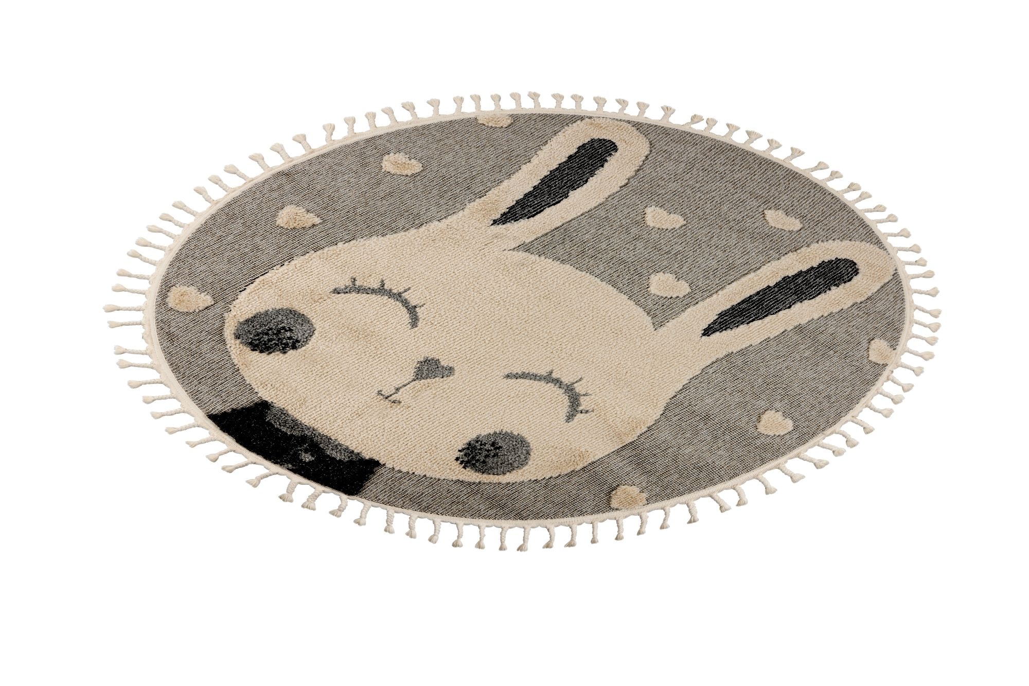 Kayoom Kinderteppich »Modena 420« rechteckig 11 mm Höhe auch in rund, Kurzflor, Hoch Tief, mit Fransen