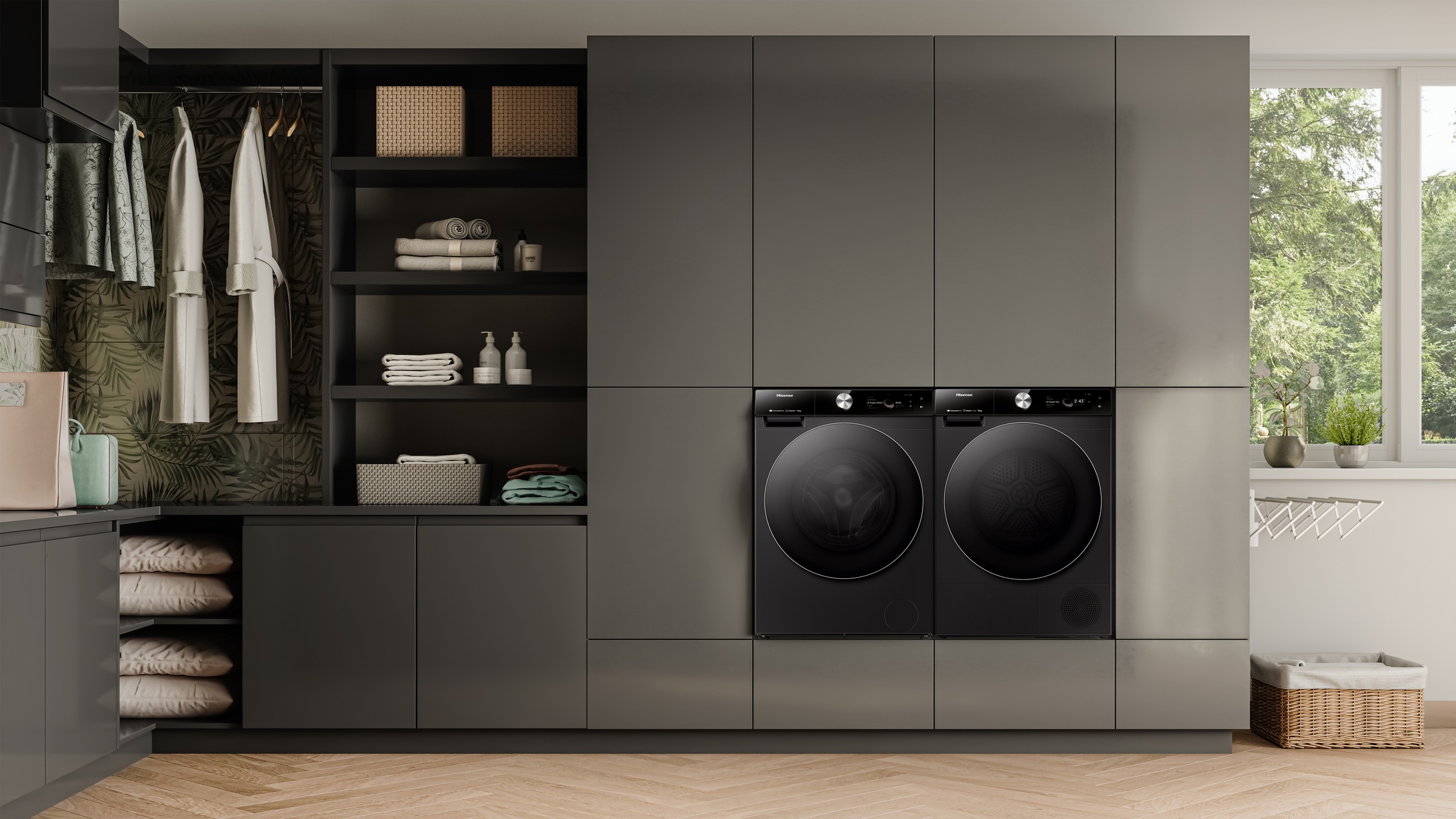 Hisense Waschmaschine »WF7S1247BB«, 12 kg, 1400 U/min, Dynamisches TFT-Touch-Display