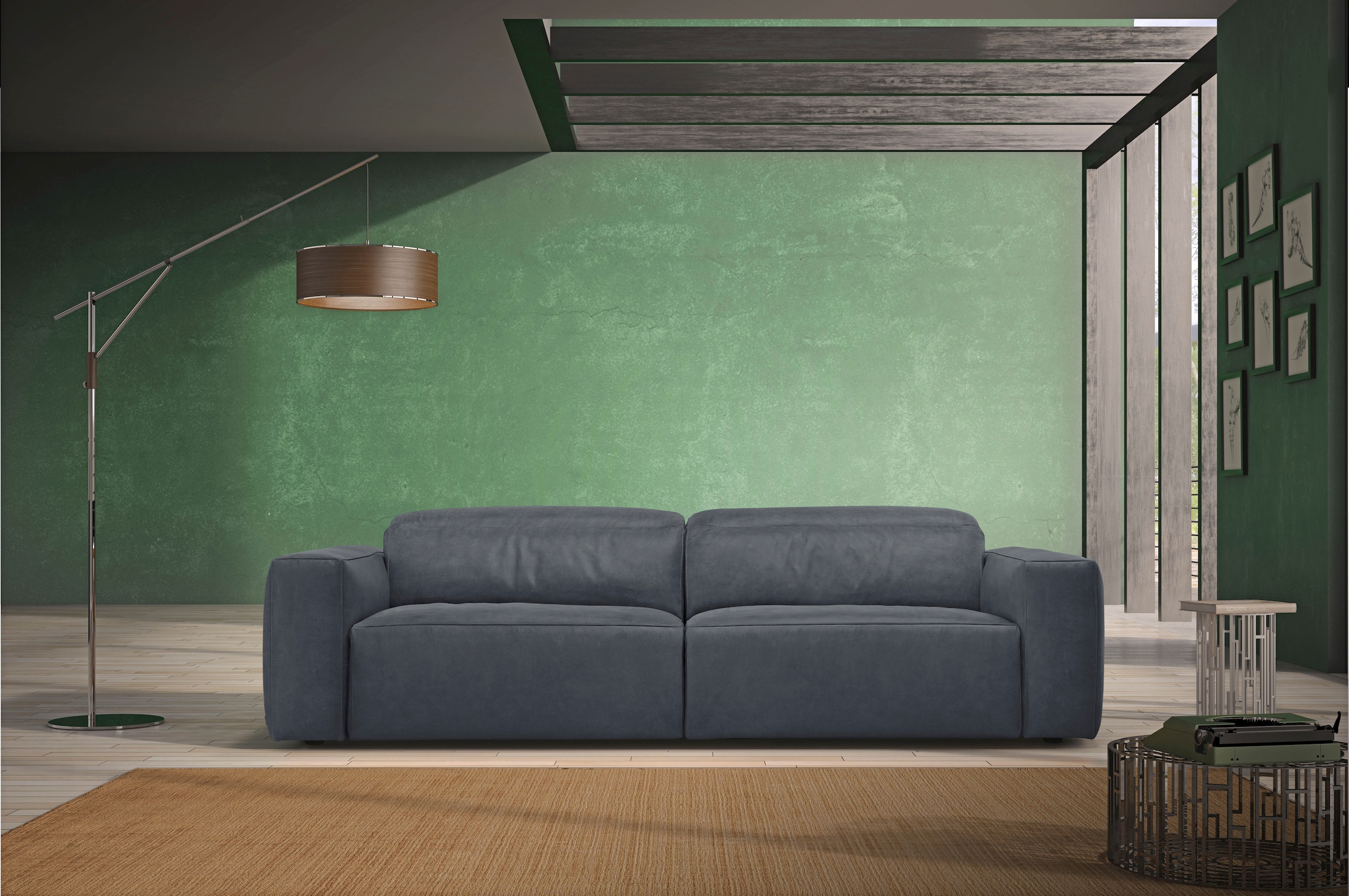 Egoitaliano 2,5-Sitzer "Beverly, Designsofa mit erstklassigem Sitzkomfort und tollen Details" Breite 242 cm, verstellbare Kopfteile