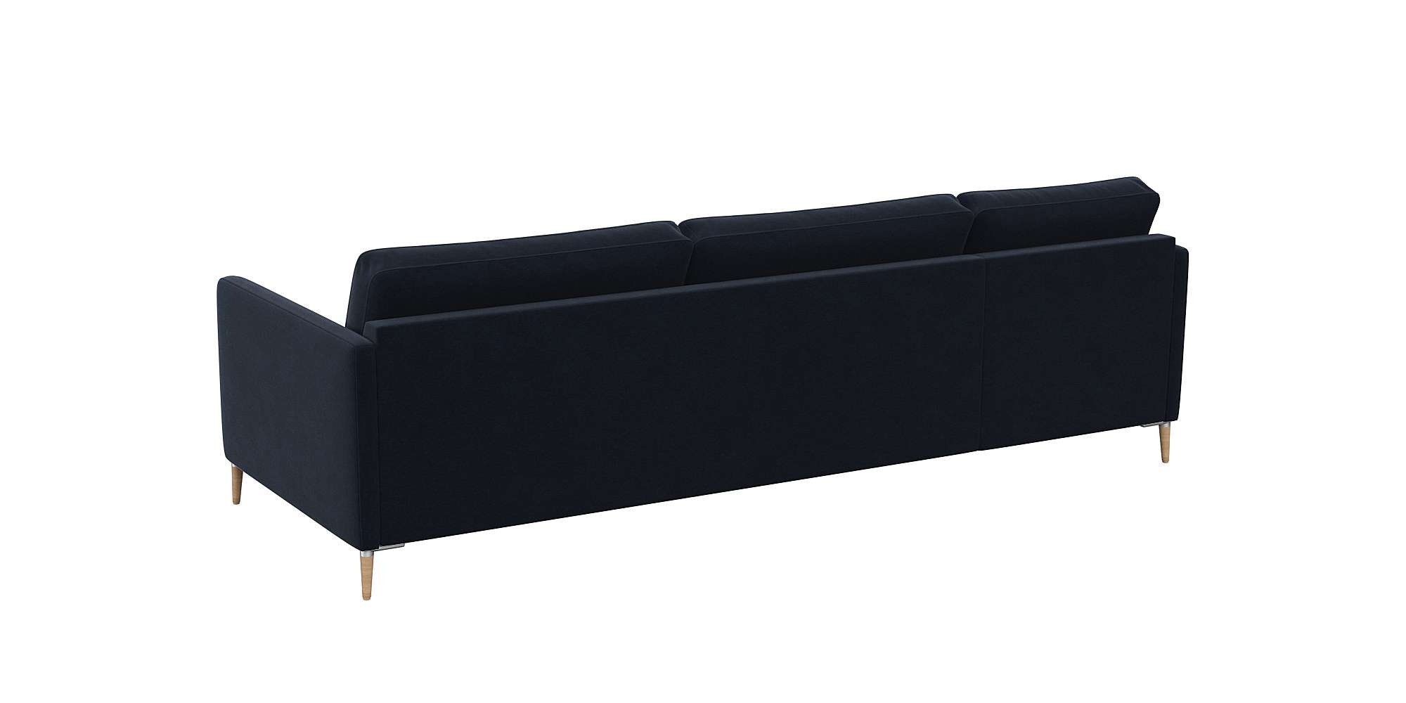 FLEXLUX Ecksofa »Fiore, super Sitzkomfort durch Kaltschaum im Sitz, L-Form« schmale Armlehnen, Füße Alu+ Eiche