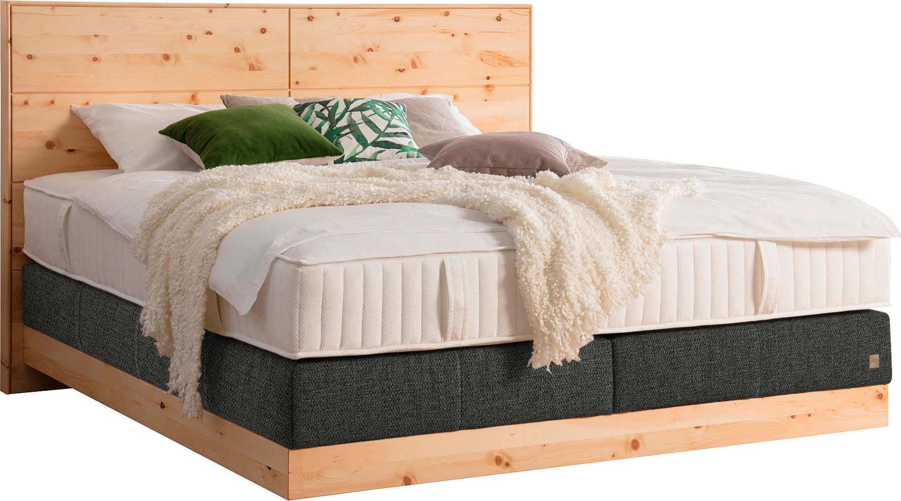 alina Boxspringbett "Chalet", Grand Comfort TF 1000 PM, Zirbenholz natur ge günstig online kaufen