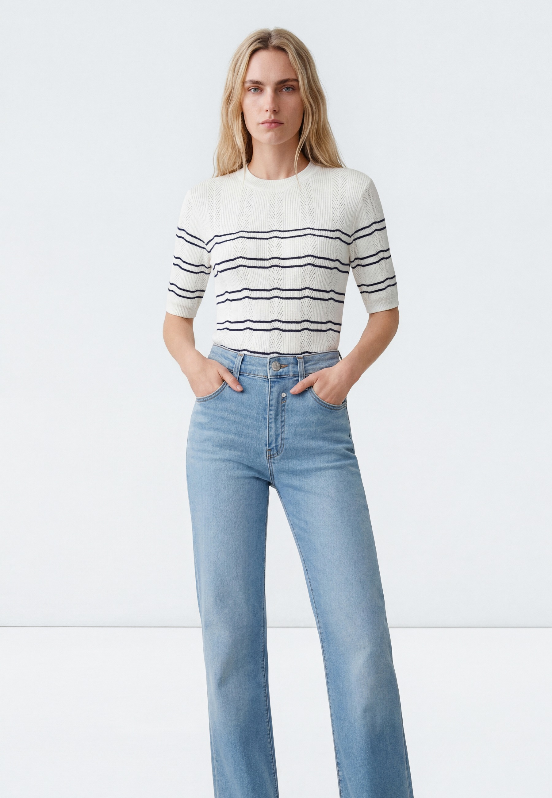 Mavi Strickpullover »SHORT SLEEVE TRICOT« Top Strick