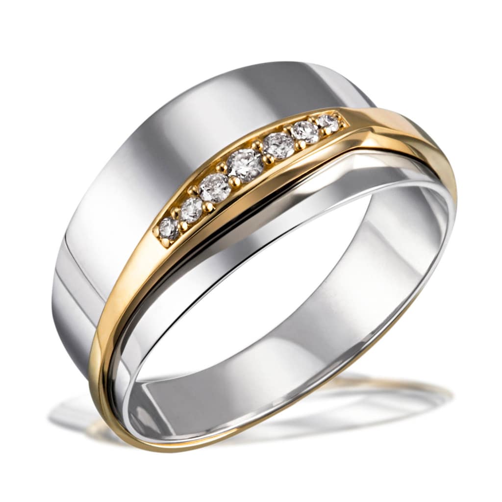 goldmaid Silberring 925/- Sterlingsilber 7 Brillanten 0 08 ct. P2/H