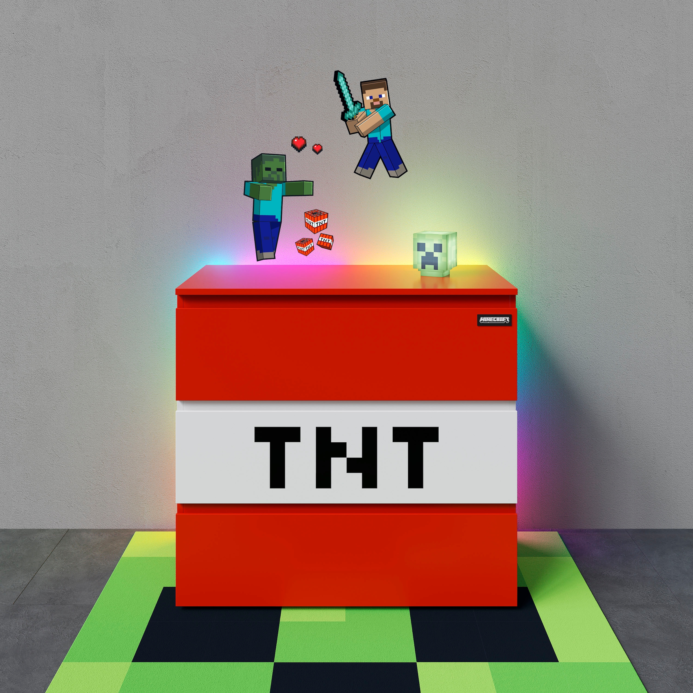 Phoenix Kommode »Minecraft TNT Kommode« inkl Beleuchtung