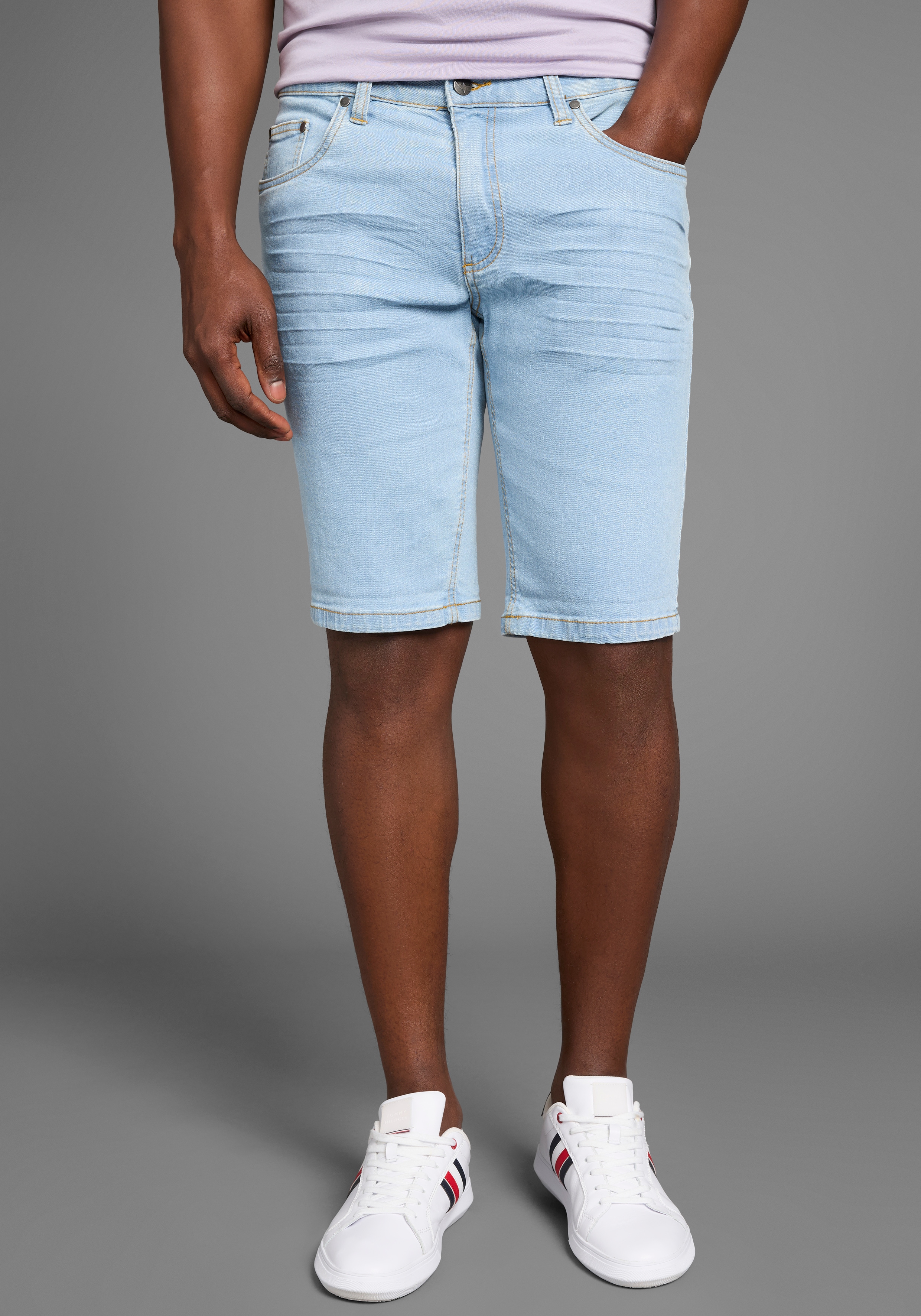 Arizona Jeansshorts gerader Schnitt, niedrige Leibhöhe