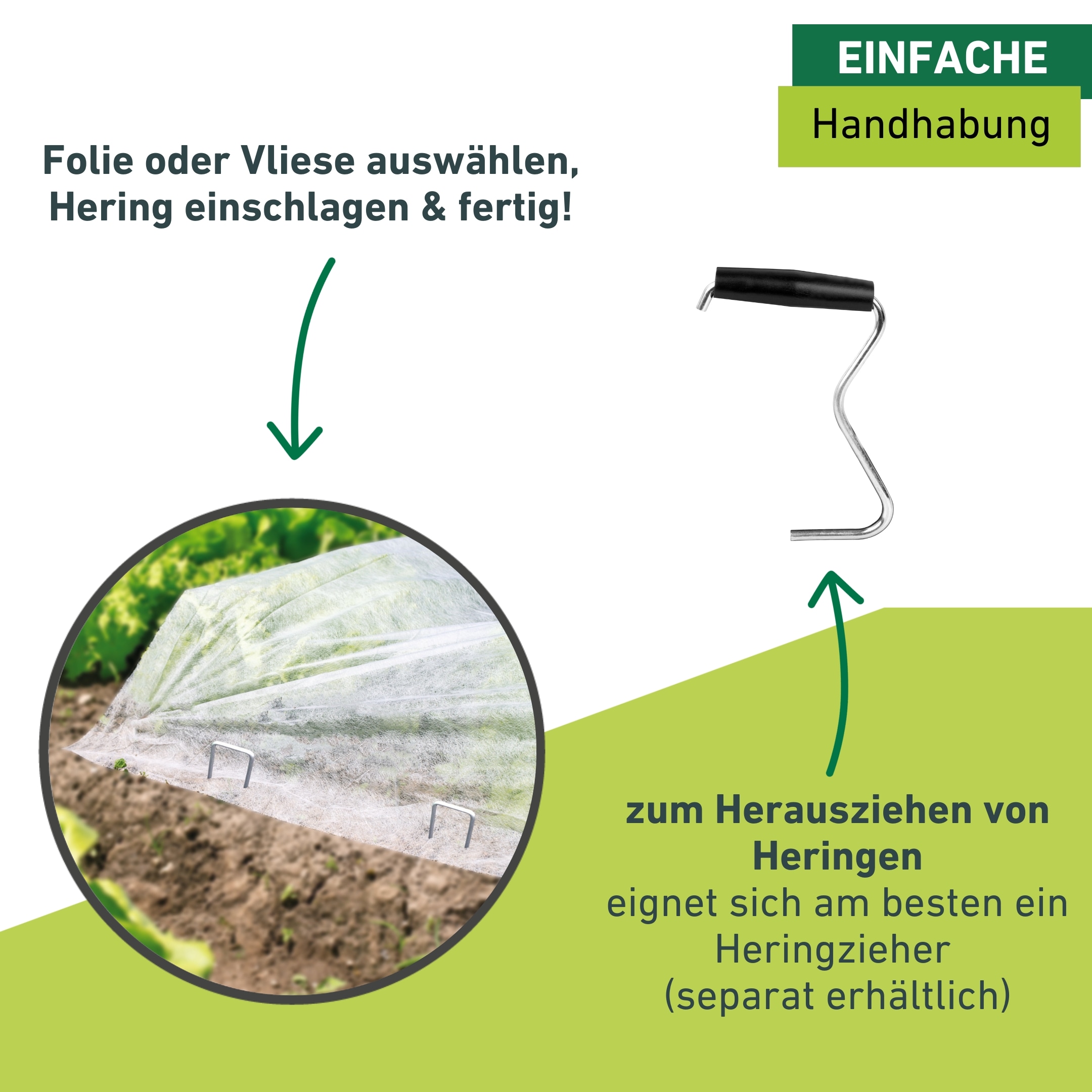Windhager Gartenvlies »Befestigungshering aus Metall, wiederverwendbar, 10 Stk.« Packung, 10 Stk. tlg. Bodenanker für Folien, Vlies, erhältlich in 4 x 14 cm oder 15 x 25 cm