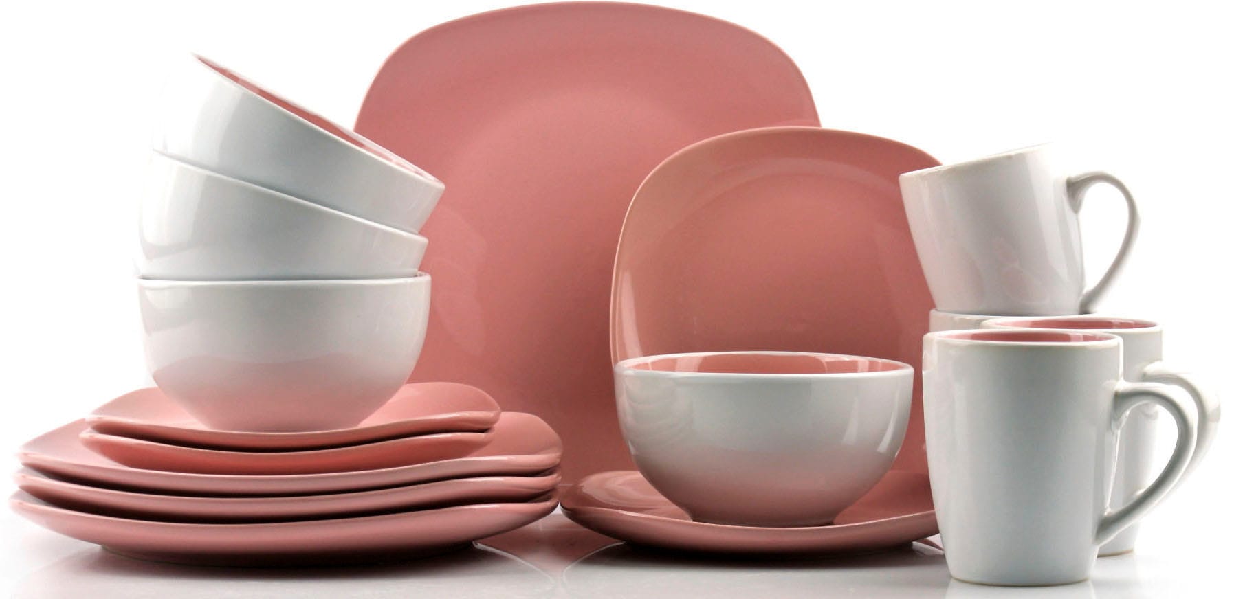 Retsch Arzberg Kombiservice "Geschirr-Set, Service NOVA SQUARE" Bicolor-Loo günstig online kaufen