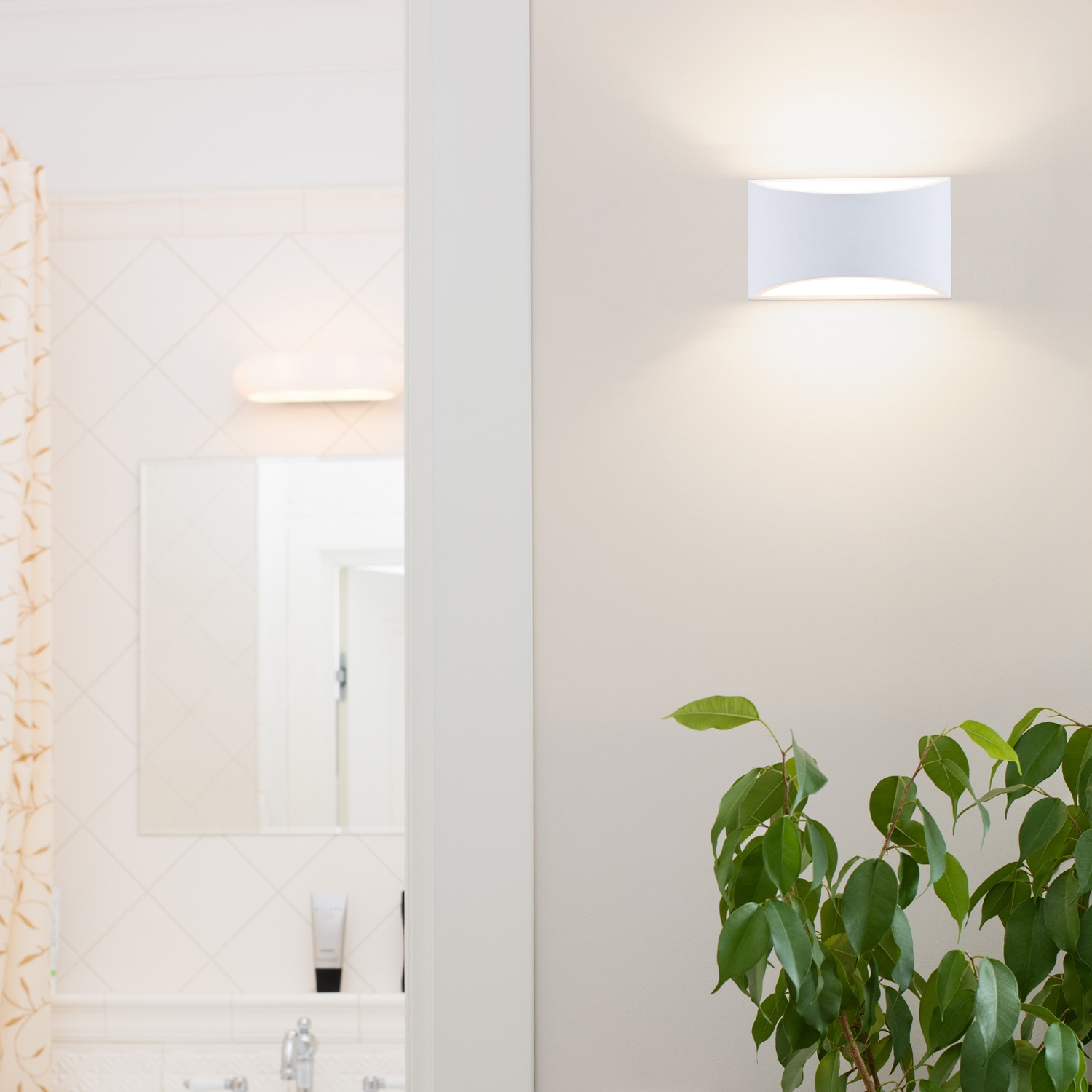 Paco Home Wandleuchte »MARIE«, 1 flammig-flammig, LED Innen Wandlampe Flur  Lampe Indirektes Licht Up Down Effekt G9 | BAUR