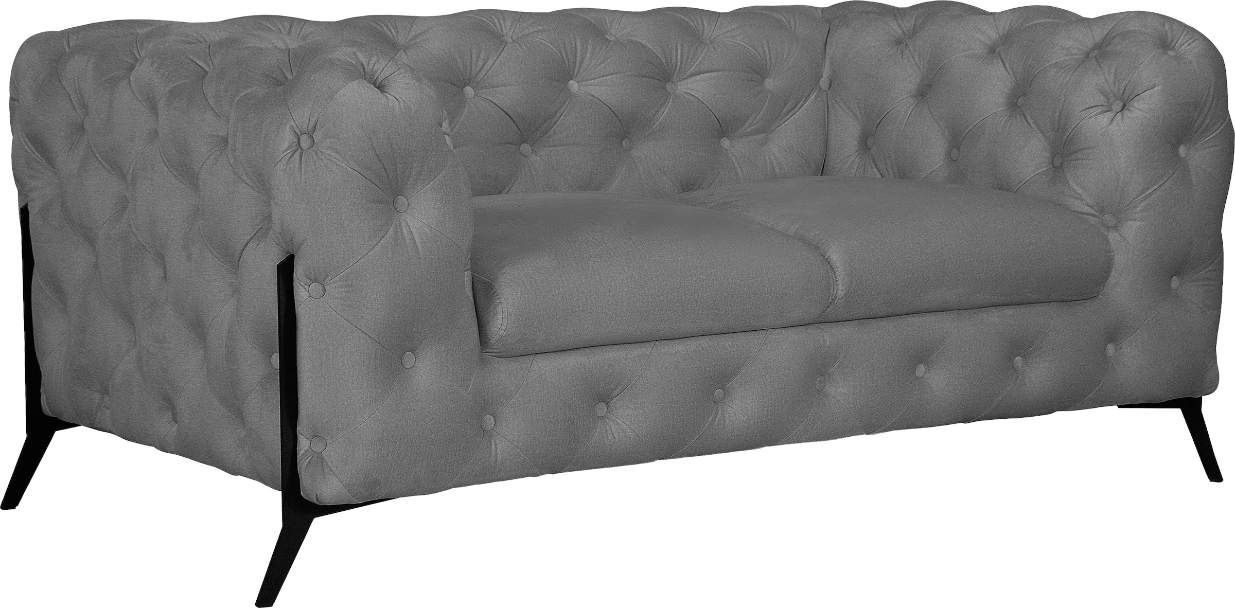 Leonique Chesterfield-Sofa »Amaury«, aufwändige Knopfheftung, moderne Chesterfield Optik, Fußfarbe wählbar