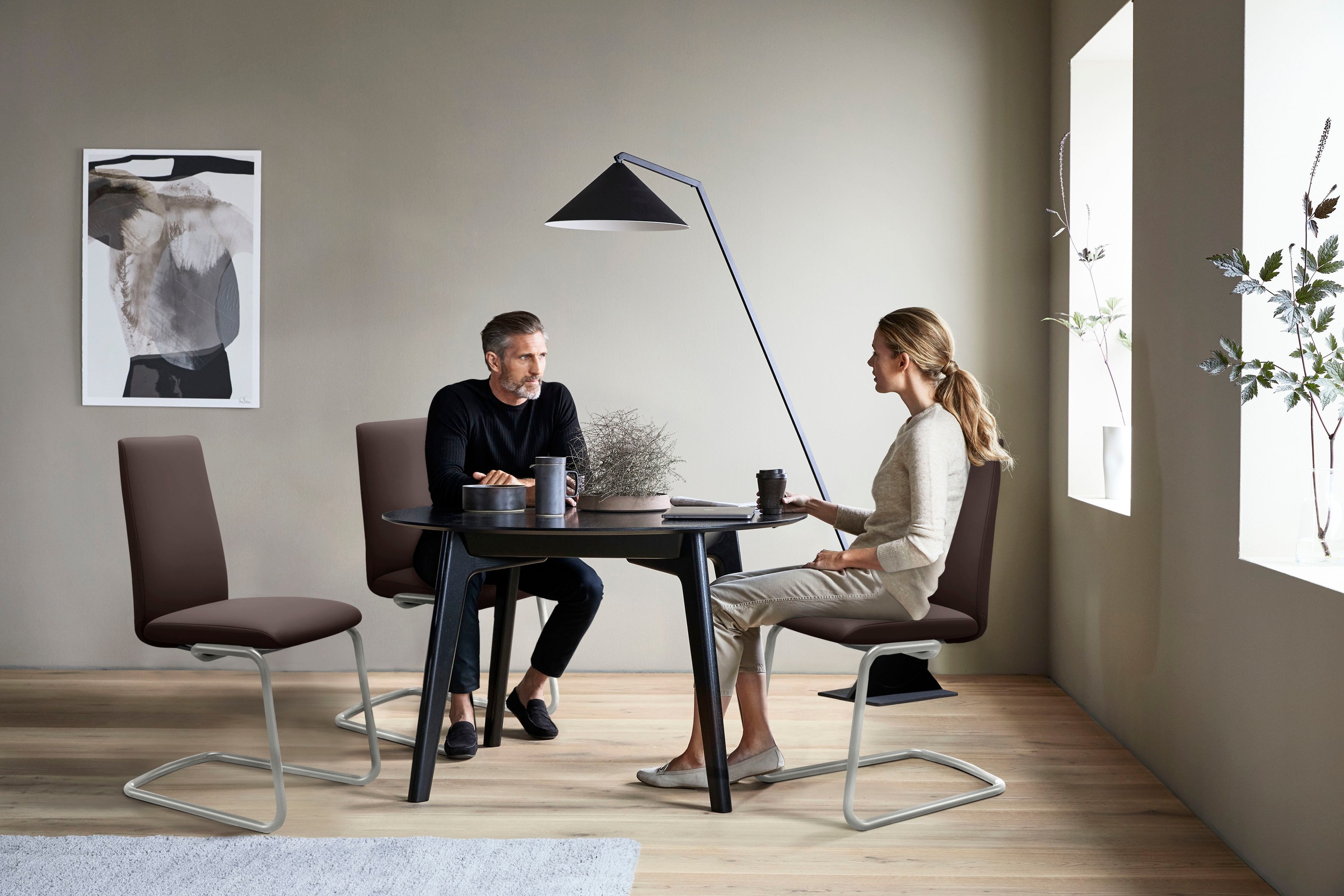 Stressless® Polsterstuhl »Laurel«, Leder PALOMA, Low Back, Größe L, mit Beinen aus Stahl in Chrom glänzend