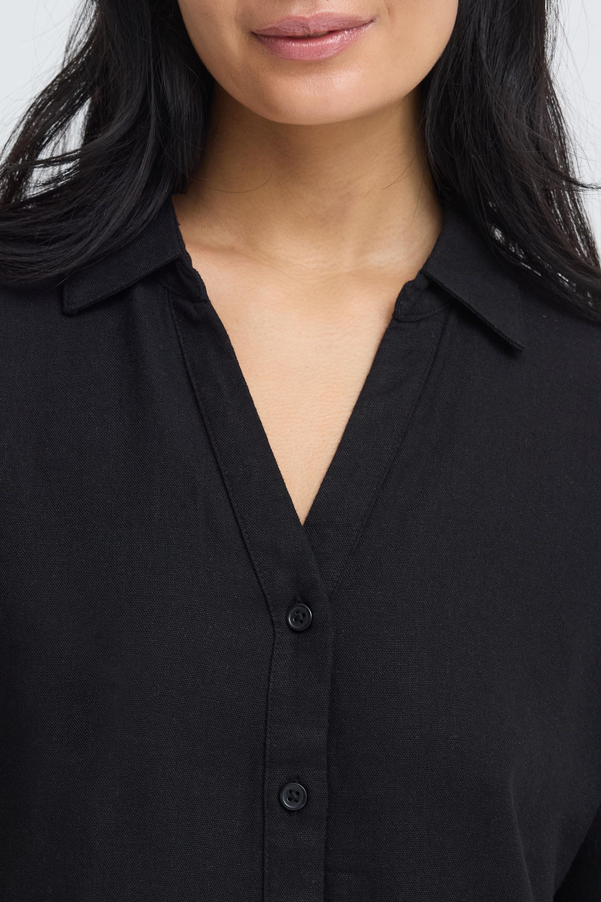 OXMO Hemdbluse »Hemdbluse OXNInna Linen Mix«