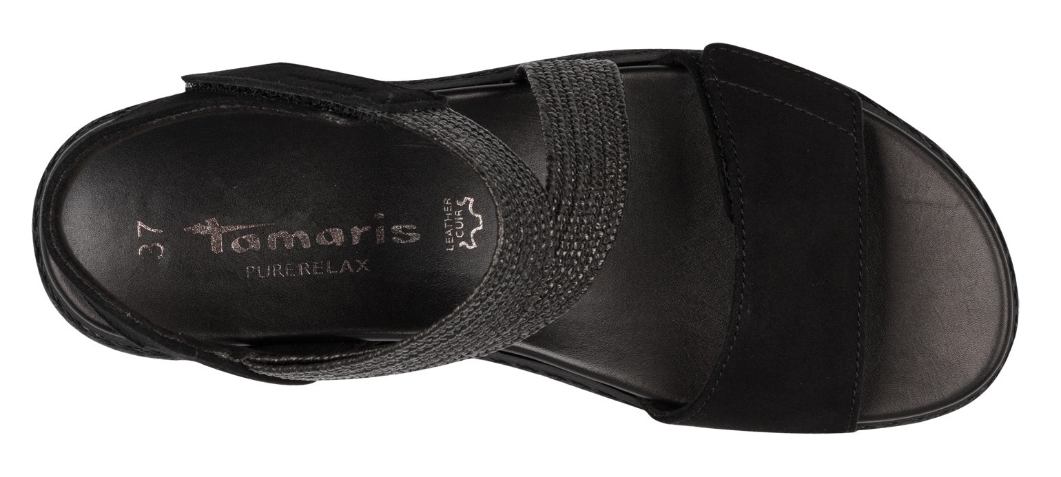 Tamaris Keilsandalette, Sommerschuh, Sandale, Plateauabsatz, mit Klettverschluss
