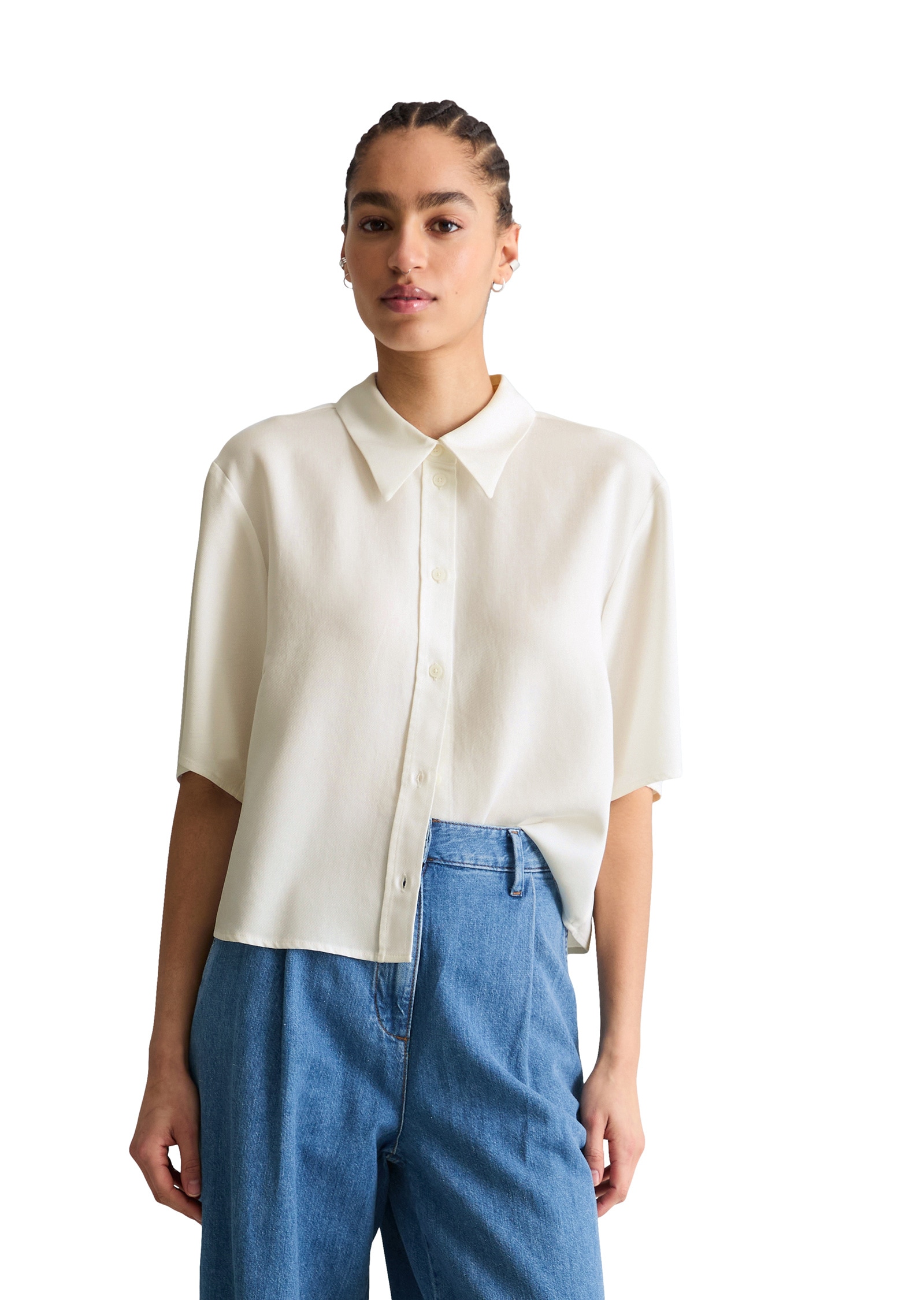 Marc OPolo DENIM Kurzarmbluse "aus TENCEL™ Lyocell"