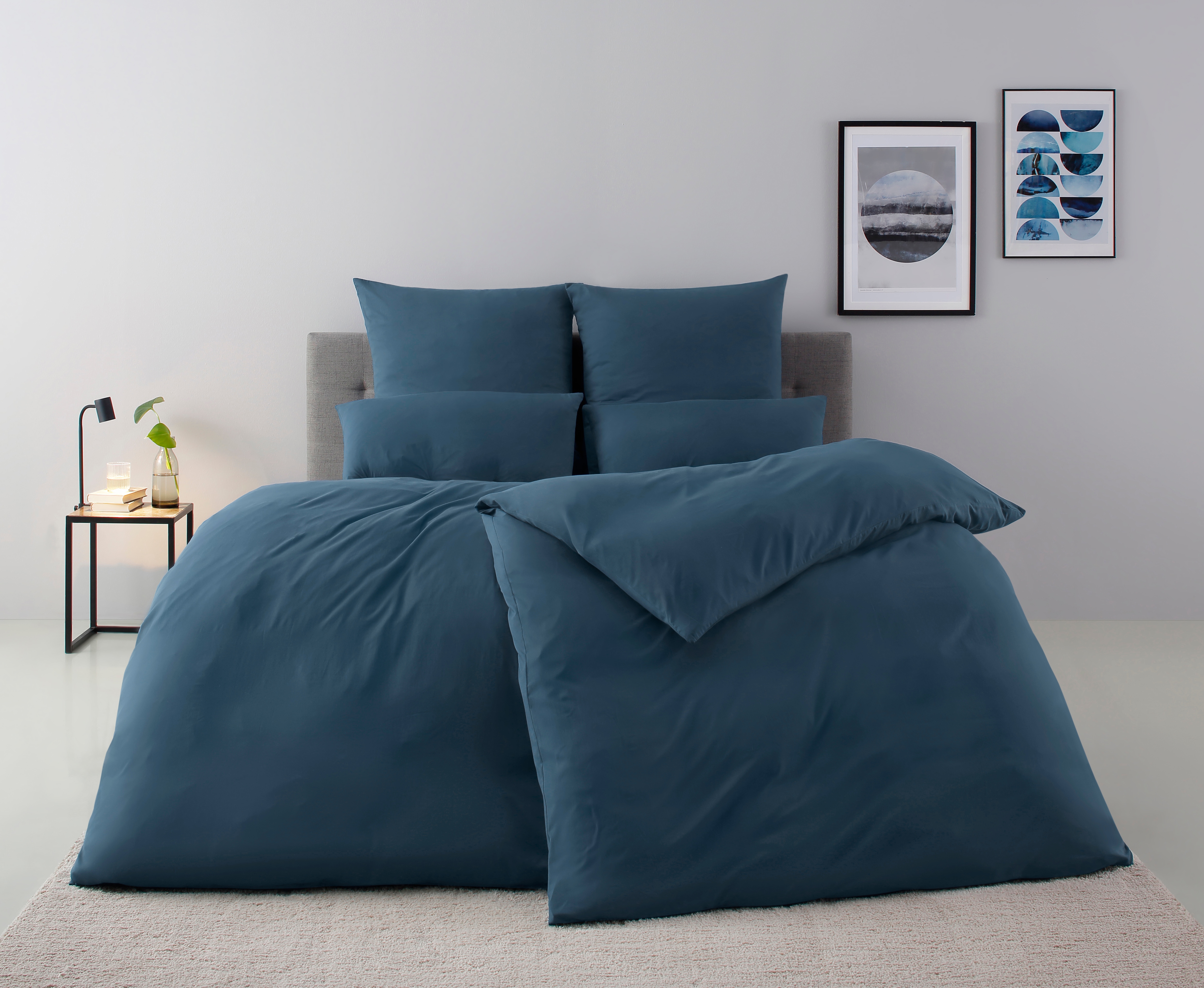 OTTO home Bettwäsche "Desner 100% Microfaser, extra weich, allergikerfreundlich" 3 Stk. Premium Qualität, uni, schnell trocknend, pflegeleicht, ab 135x200 cm