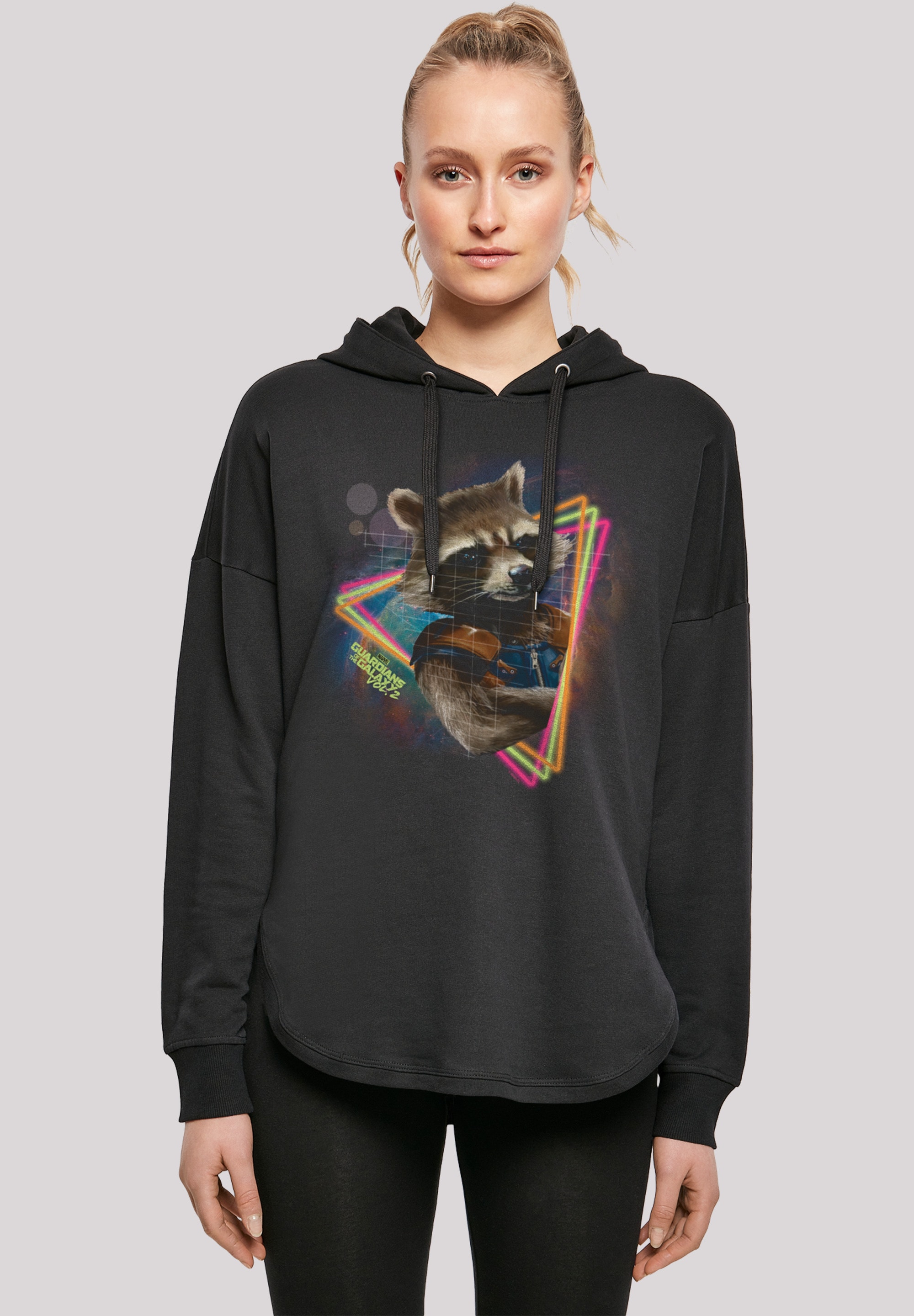 Kapuzenpullover »Marvel Guardians of the Galaxy Neon Rocket«, Print