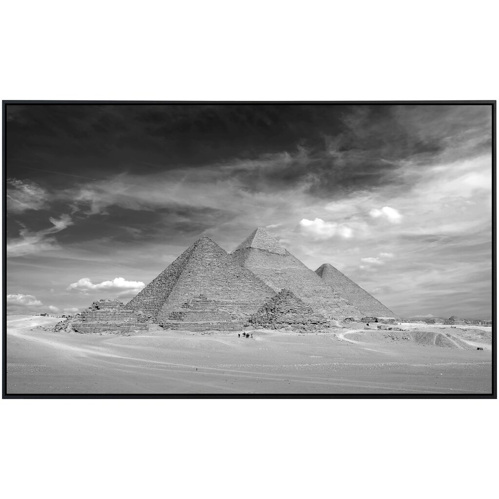 Papermoon Infrarotheizung »Pyramiden Schwarz & Weiß«