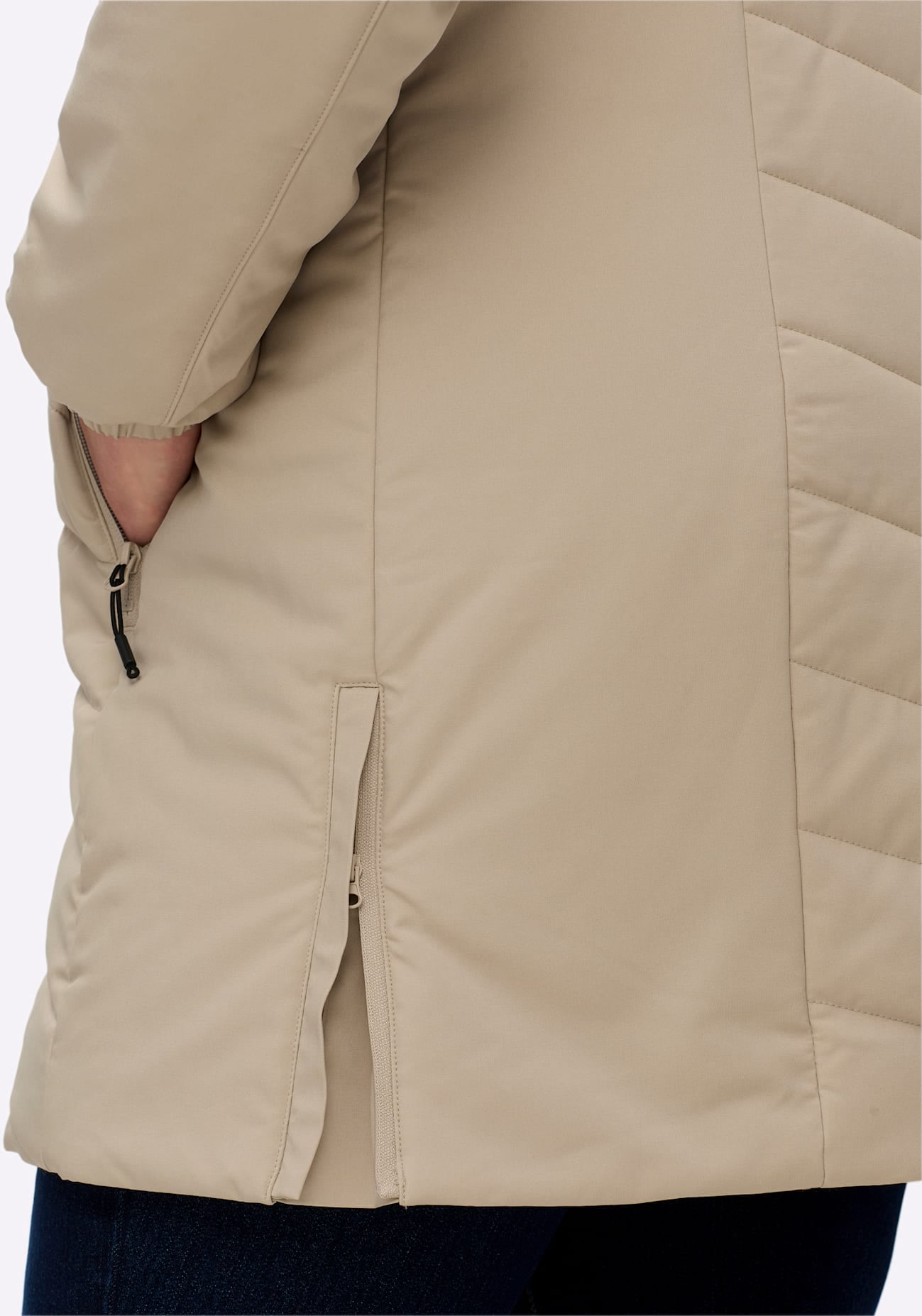 Sheego Steppjacke mit Kapuze