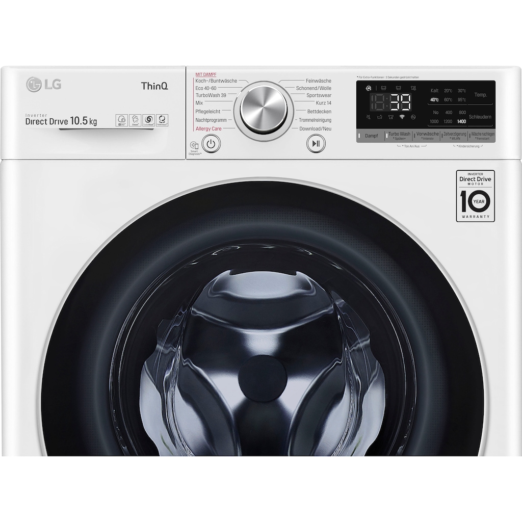 LG Waschmaschine »F4WV710P1«, Serie 7, F4WV710P1E, 10,5 kg, 1400 U/min