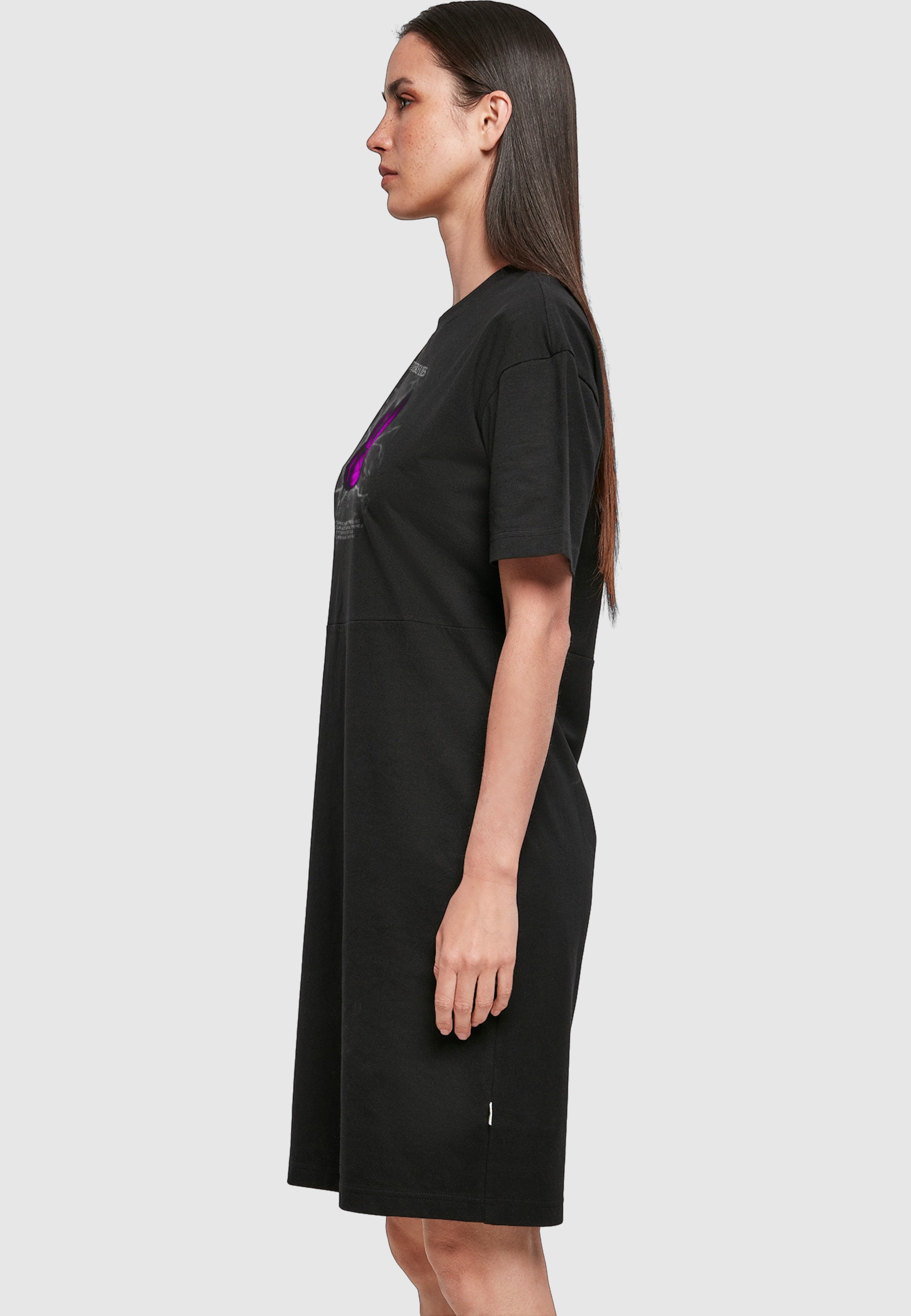 Merchcode Shirtkleid »Merchcode Damen Ladies Butterflies Oversized Slit Tee Dress« 1 Stk. tlg.