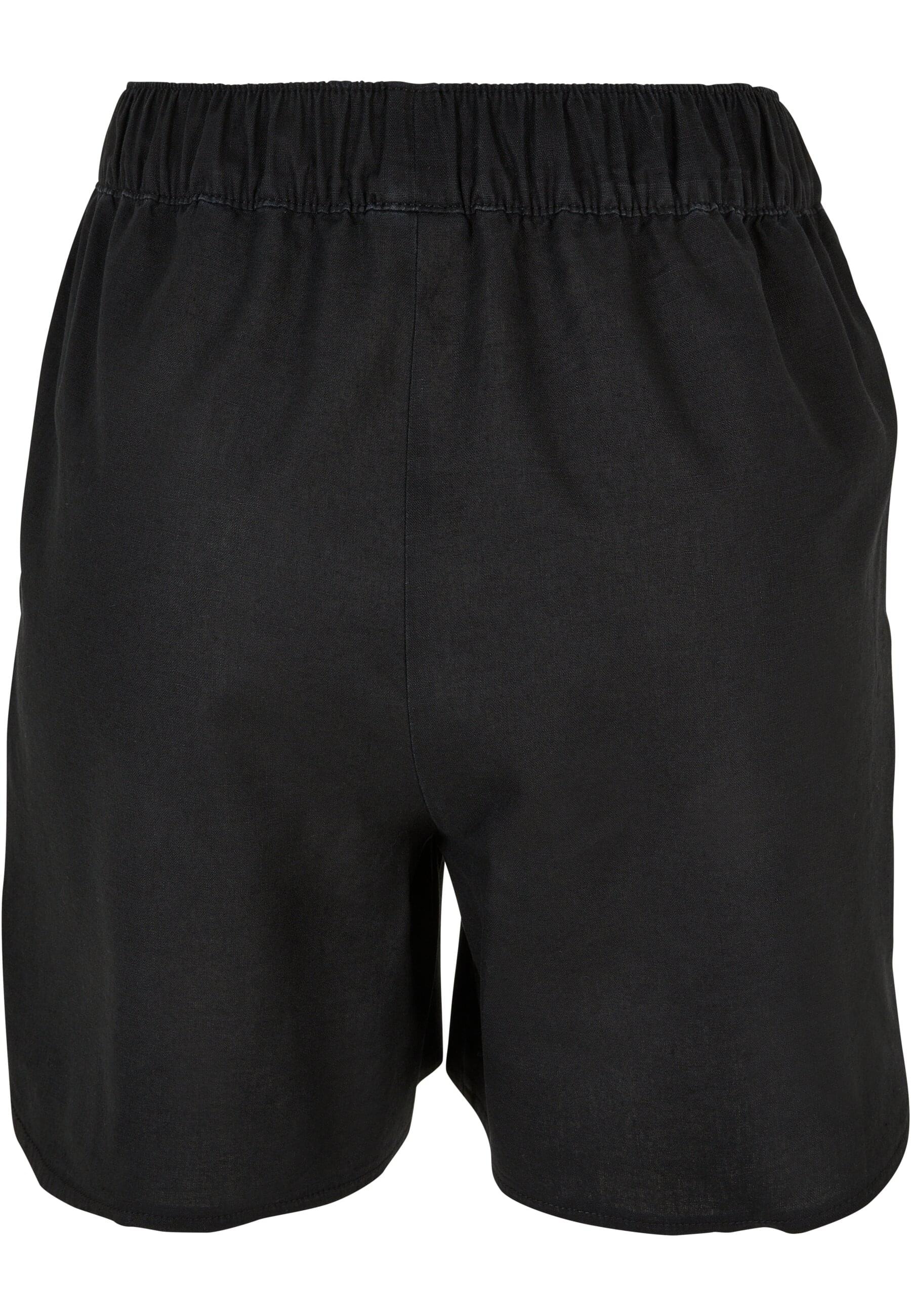 URBAN CLASSICS Shorts »Urban Classics Damen Ladies Linen Mixed Shorts«, (1 tlg.)