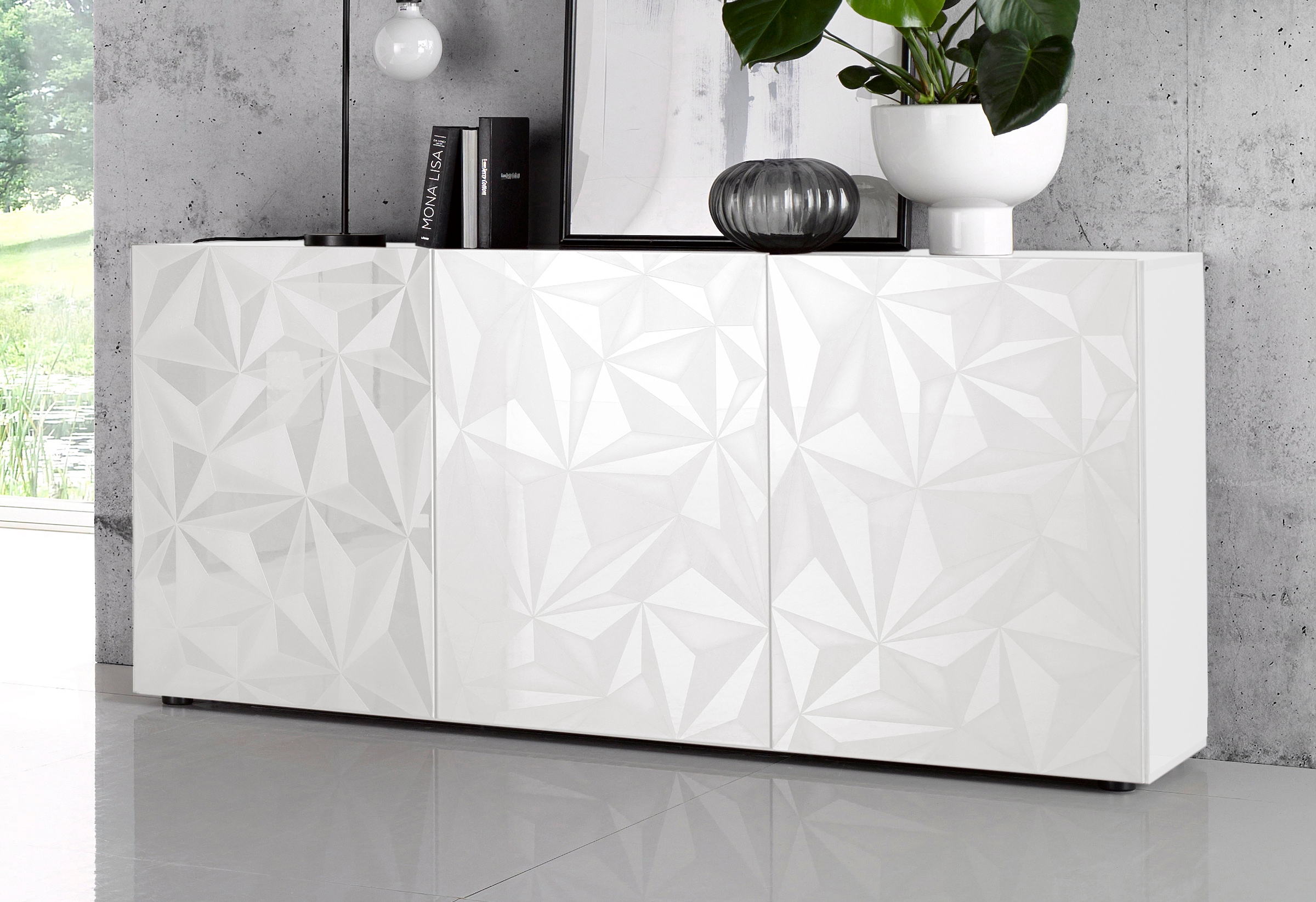 INOSIGN Sideboard "Prisma Breite 181, Kommode 3 Türen, Anrichte" Front mit günstig online kaufen