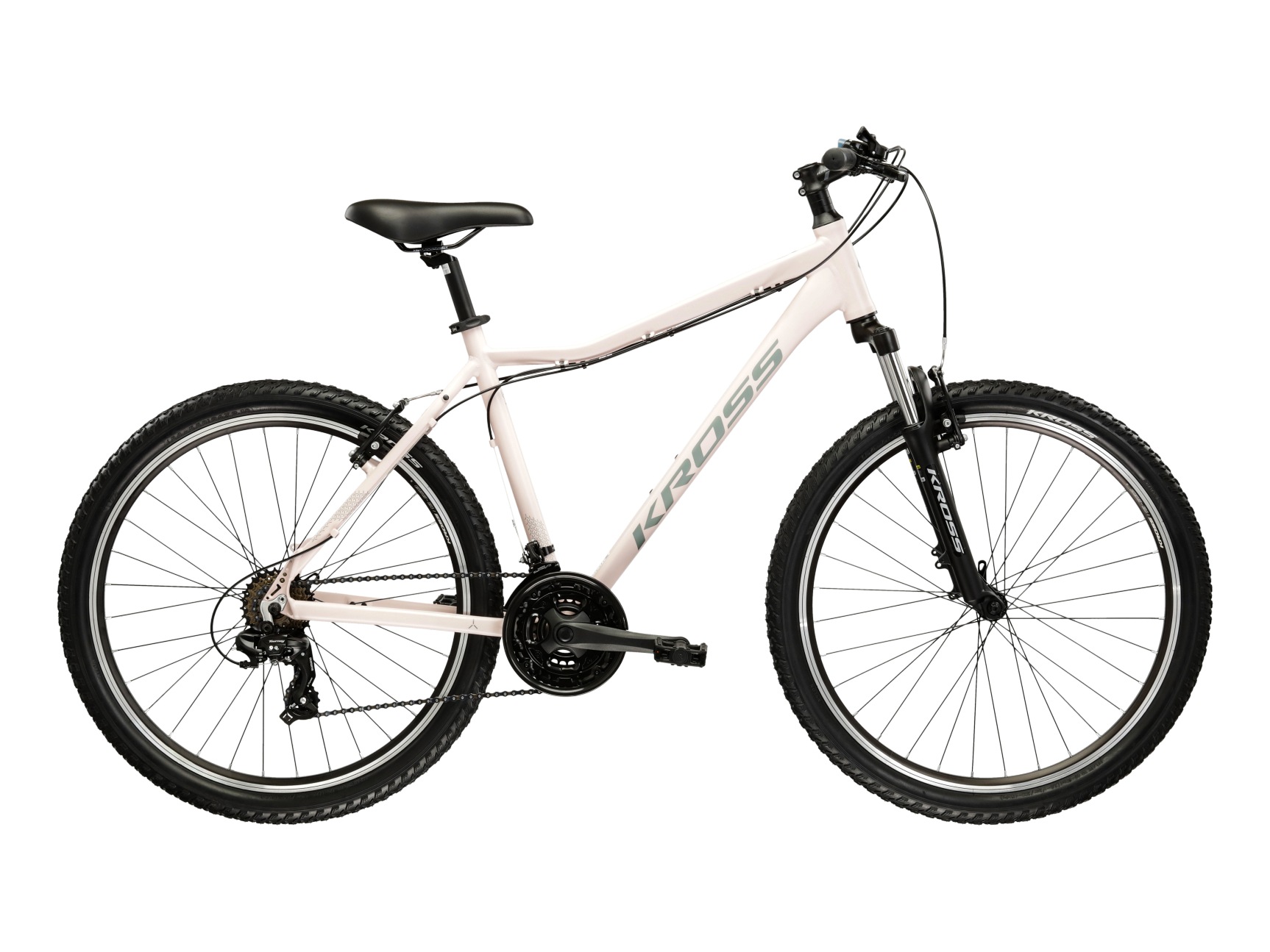 KROSS Mountainbike "KROSS Mountainbike Hardtail 26" LEA 1.0 rosa 21 Gänge", 33cm, 26 Zoll (66,04cm) hinten: 26 Zoll (66,04cm)pink, schwarz, Fahrräder