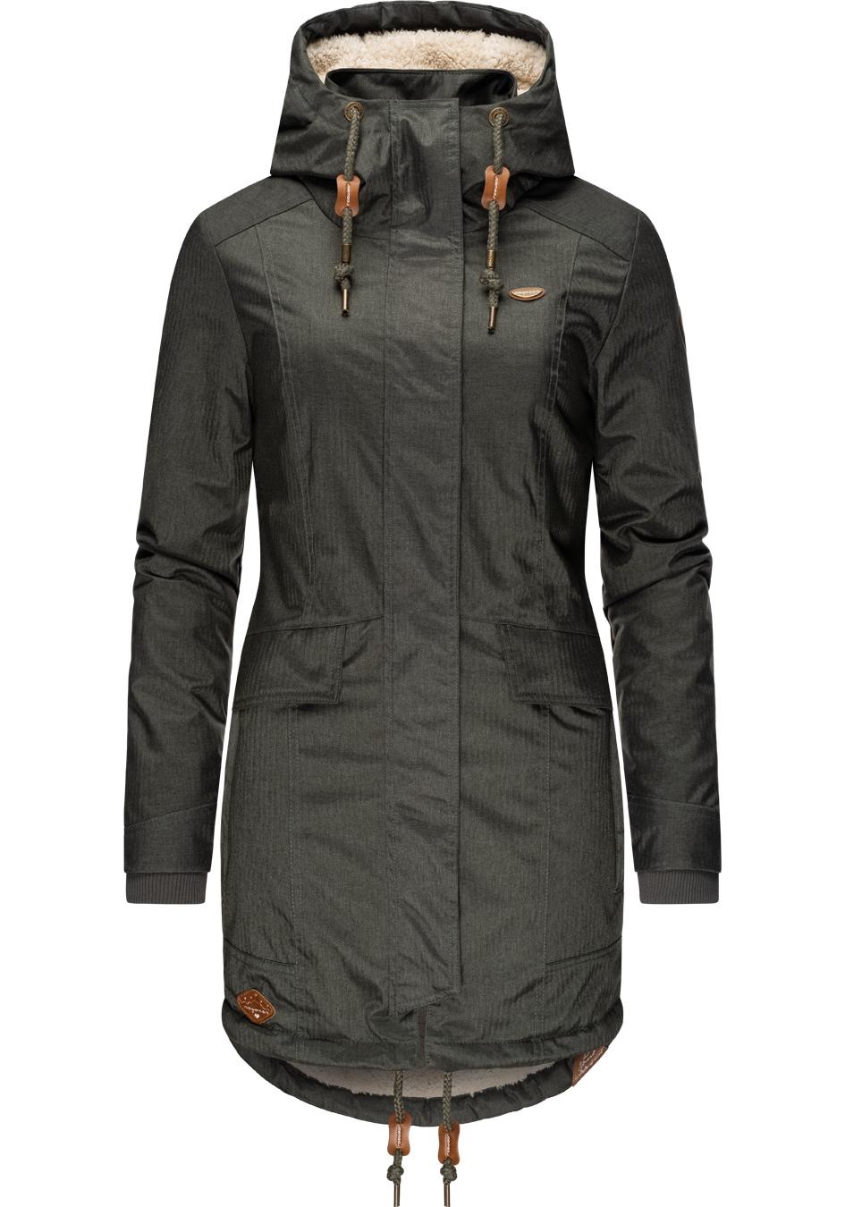 Ragwear Winterjacke »Tunned«, mit Kapuze, stylischer Winterparka mit Teddyfell Innenfutter