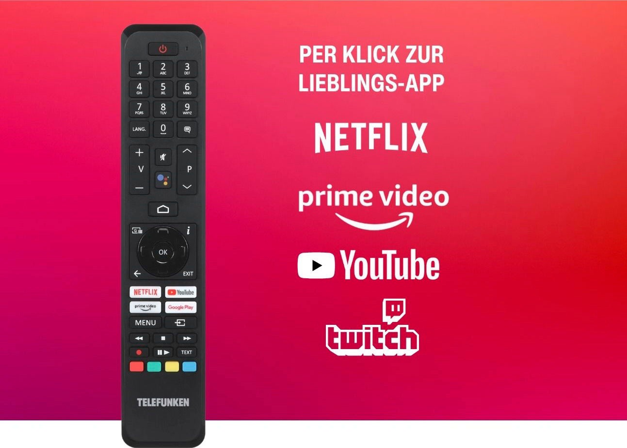 Telefunken QLED-Fernseher »D50Q701X2CW«, 4K Ultra HD, Android TV-Smart-TV