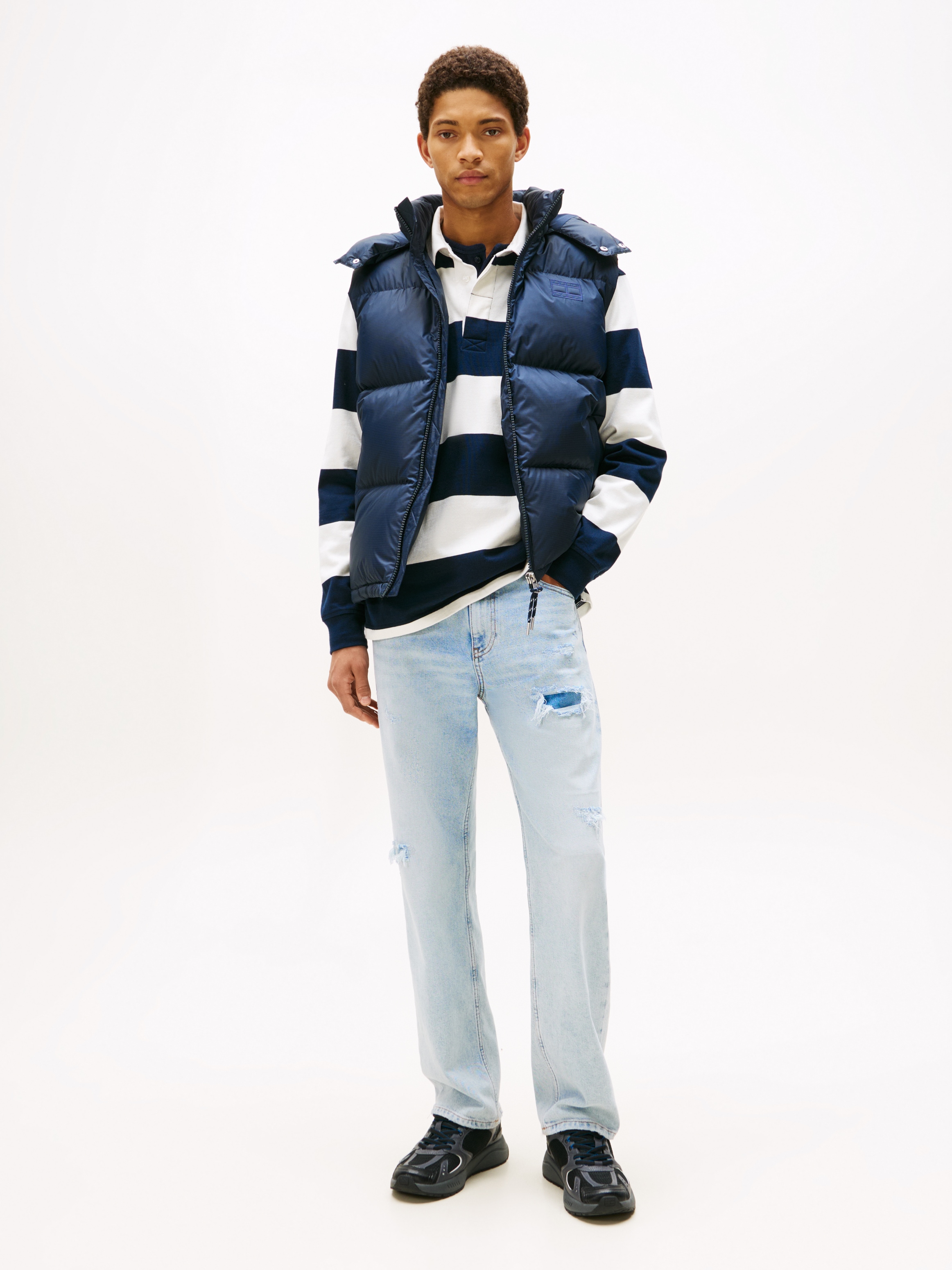 Tommy Jeans Steppweste »ALASKA DOWN VEST«, Regular fit mit abnehmbarer Kapuze