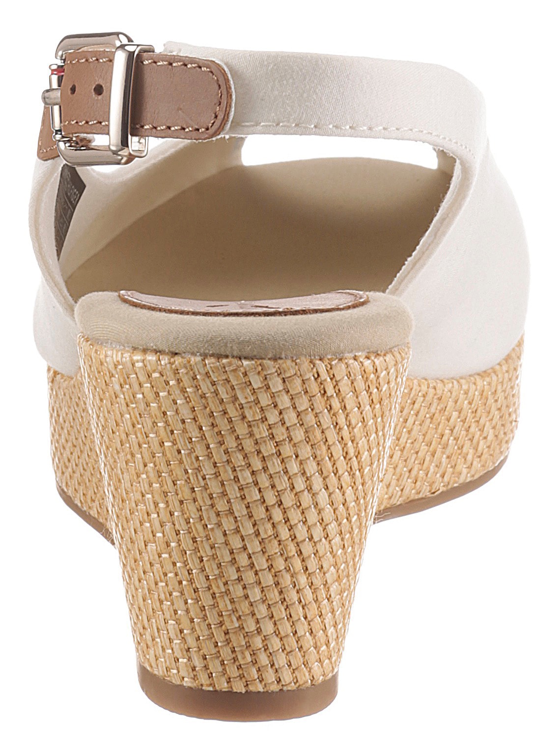 Tommy Hilfiger Sandalette "ICONIC ELBA SLING BACK WEDGE", Sommerschuh, Sand günstig online kaufen