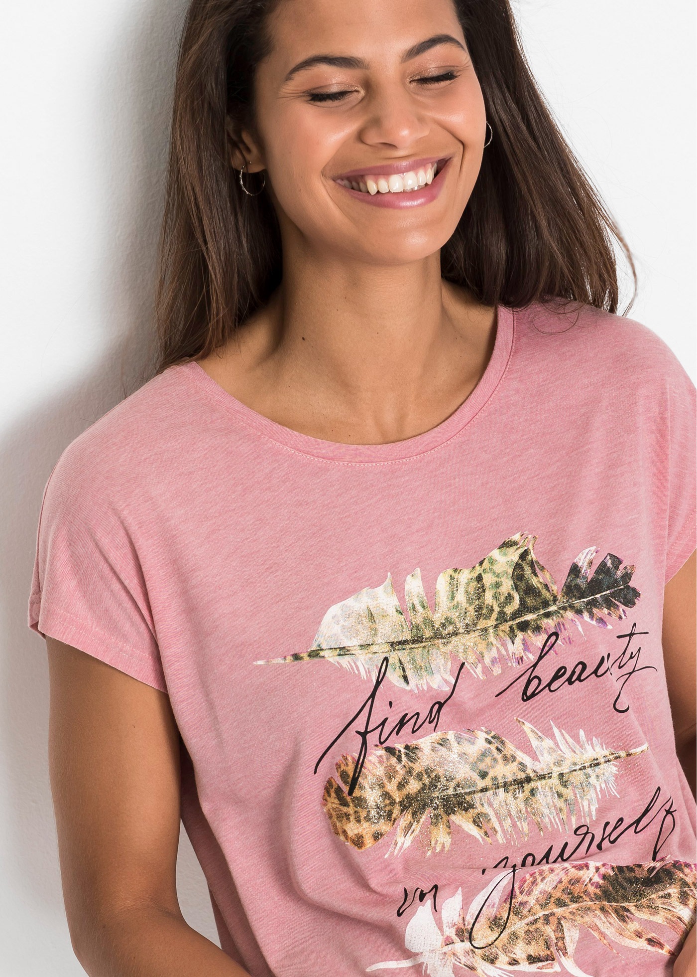 Thumbnail - bonprix T-Shirt "T-Shirt mit Glitzerdruck" T-Shirt mit Glitzerdruck