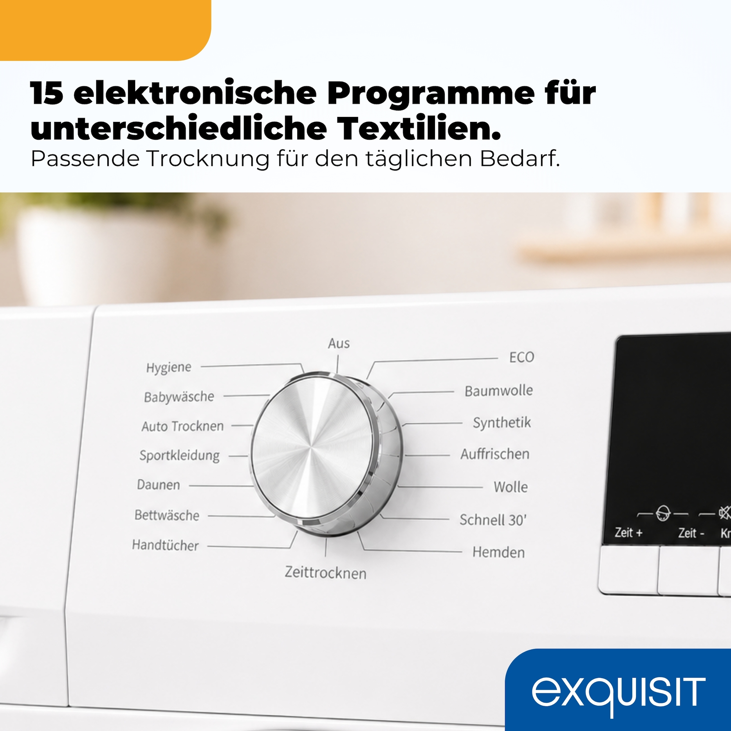 exquisit Wärmepumpentrockner »TWP703-010D« Wärmepumpentechnologie für weniger Energieverbrauch, sehr sparsam