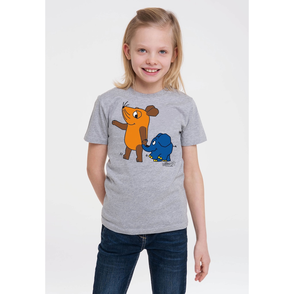 LOGOSHIRT T-Shirt »Sendung mit der Maus - Maus & Elefant«