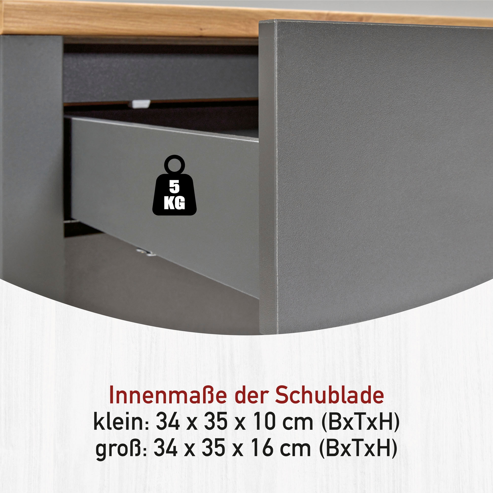 Inter Link Buffet »Buffet Veneto« 1 Stk. tlg. Stauraum-Modul, passend zur Modularen Küche, 130x45x195,5 cm