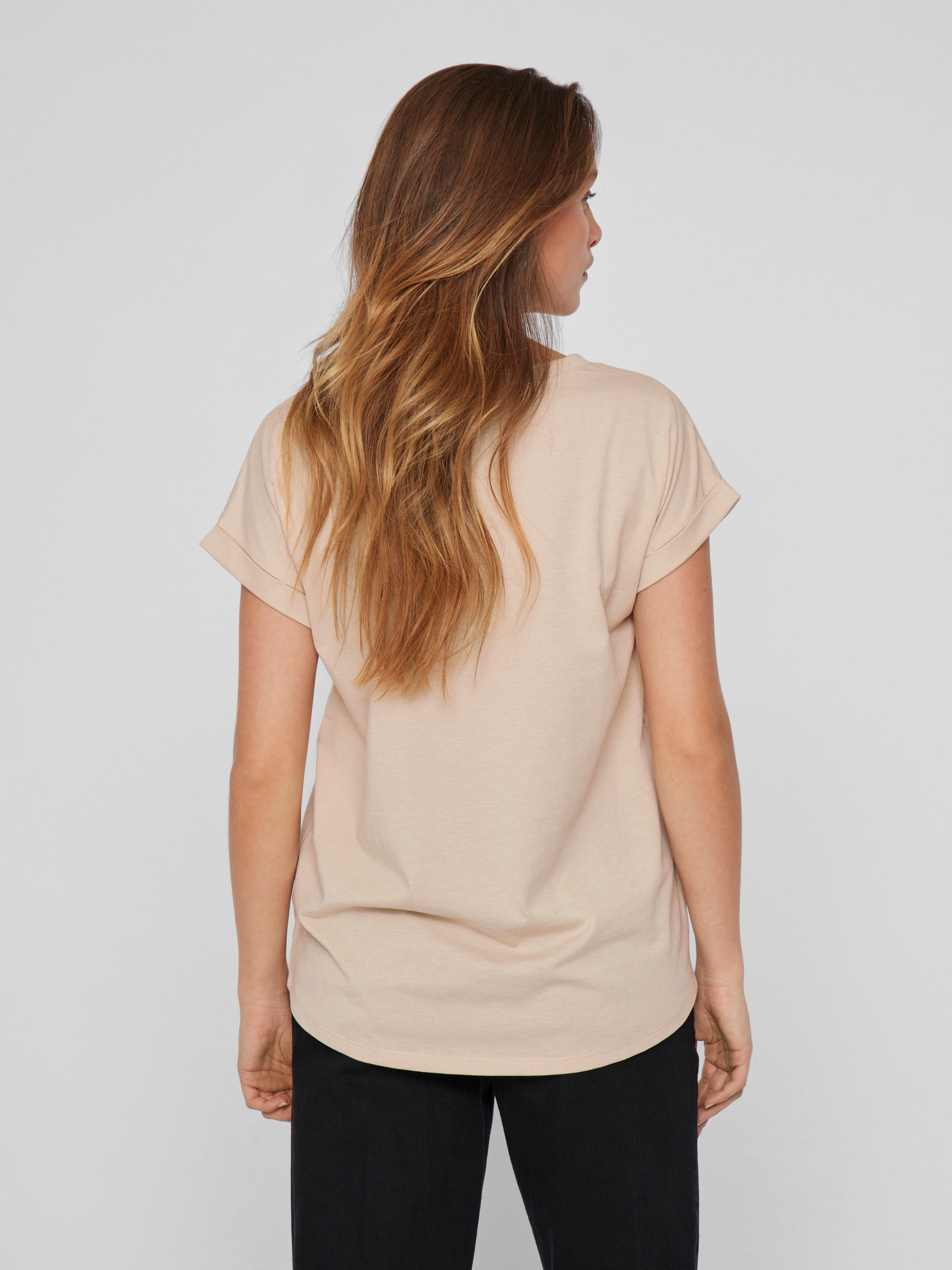 Vila Rundhalsshirt "VIDREAMERS NEW PURE T-SHIRT/SU-NOOS" Baumwollmischung, günstig online kaufen