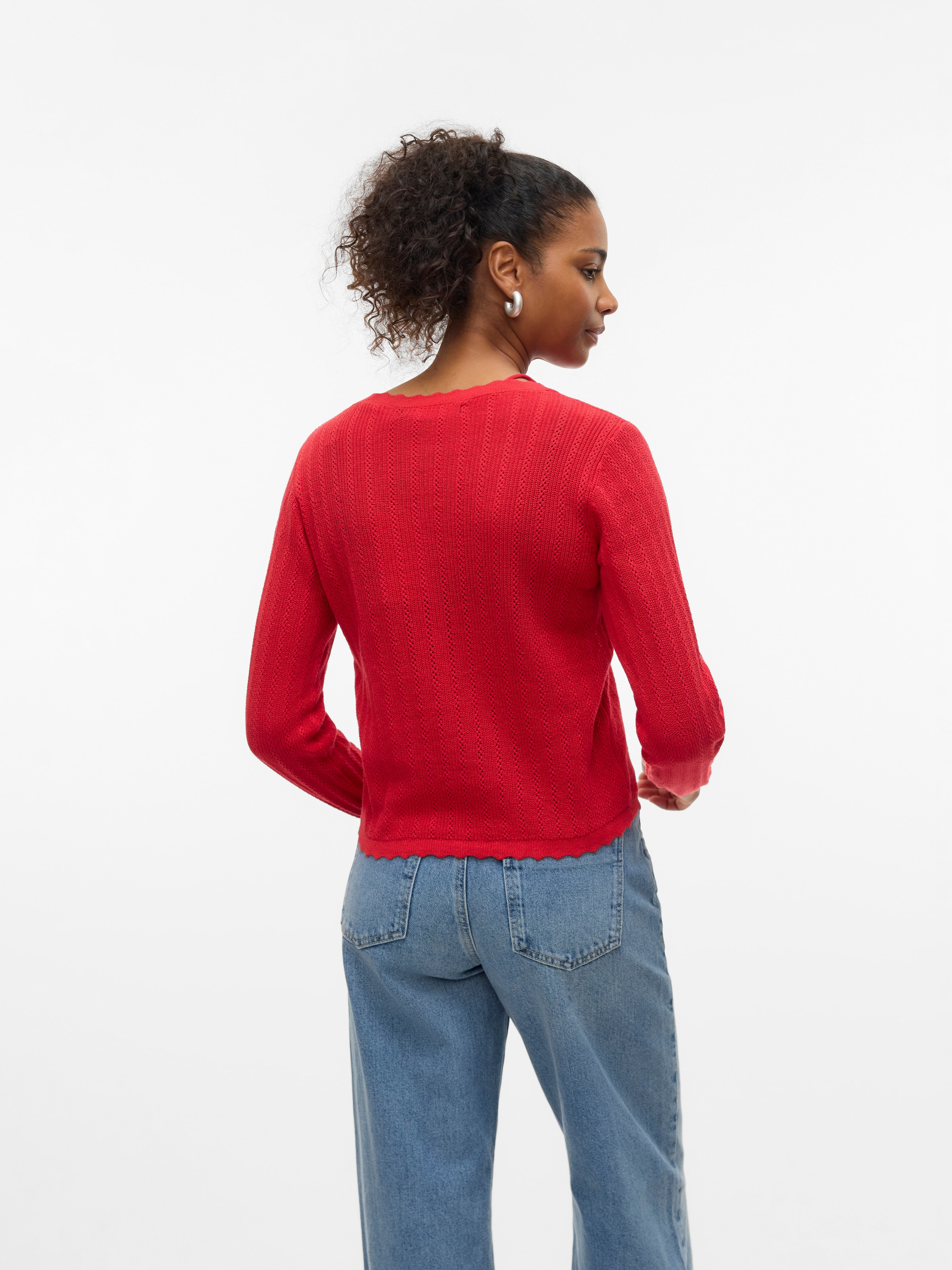 Vero Moda Strickjacke »VMLUXLIGHT POINTELLE LS V-NECK CARDIGAN«