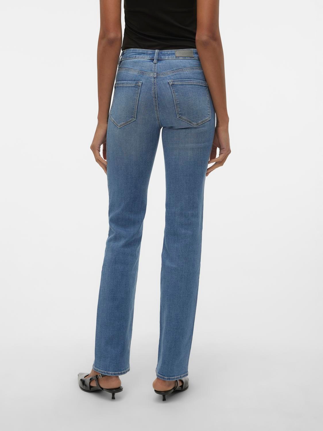 Vero Moda Jean Flash Straight Fit Li347 Medium Blue Denim XS Femme 3