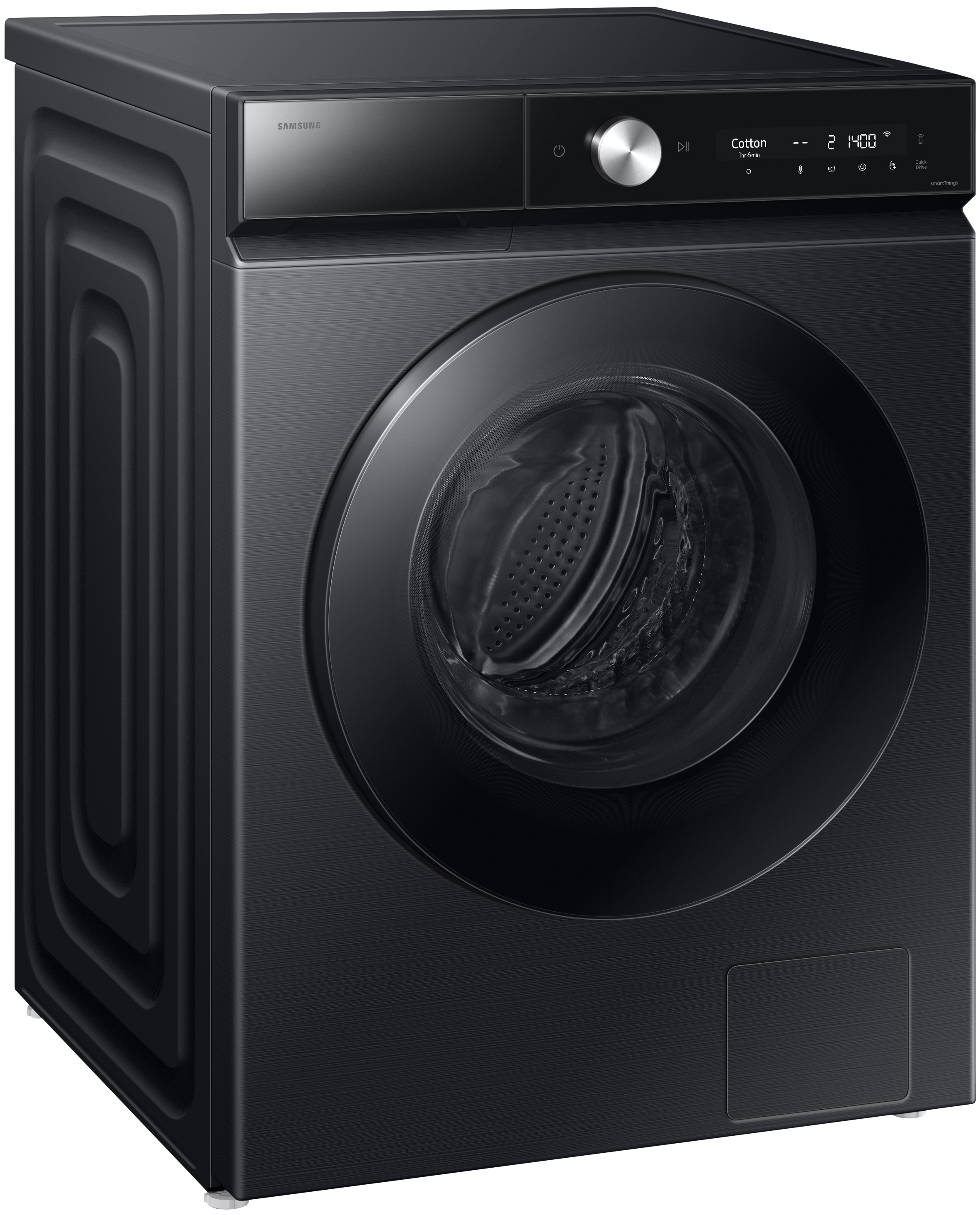 SAMSUNG Waschtrockner "WD90DB8B85GBU2", B:60cm H:85cm T:60cm, schwarz, Waschtrockner, automatische Waschmittel-Dosierung